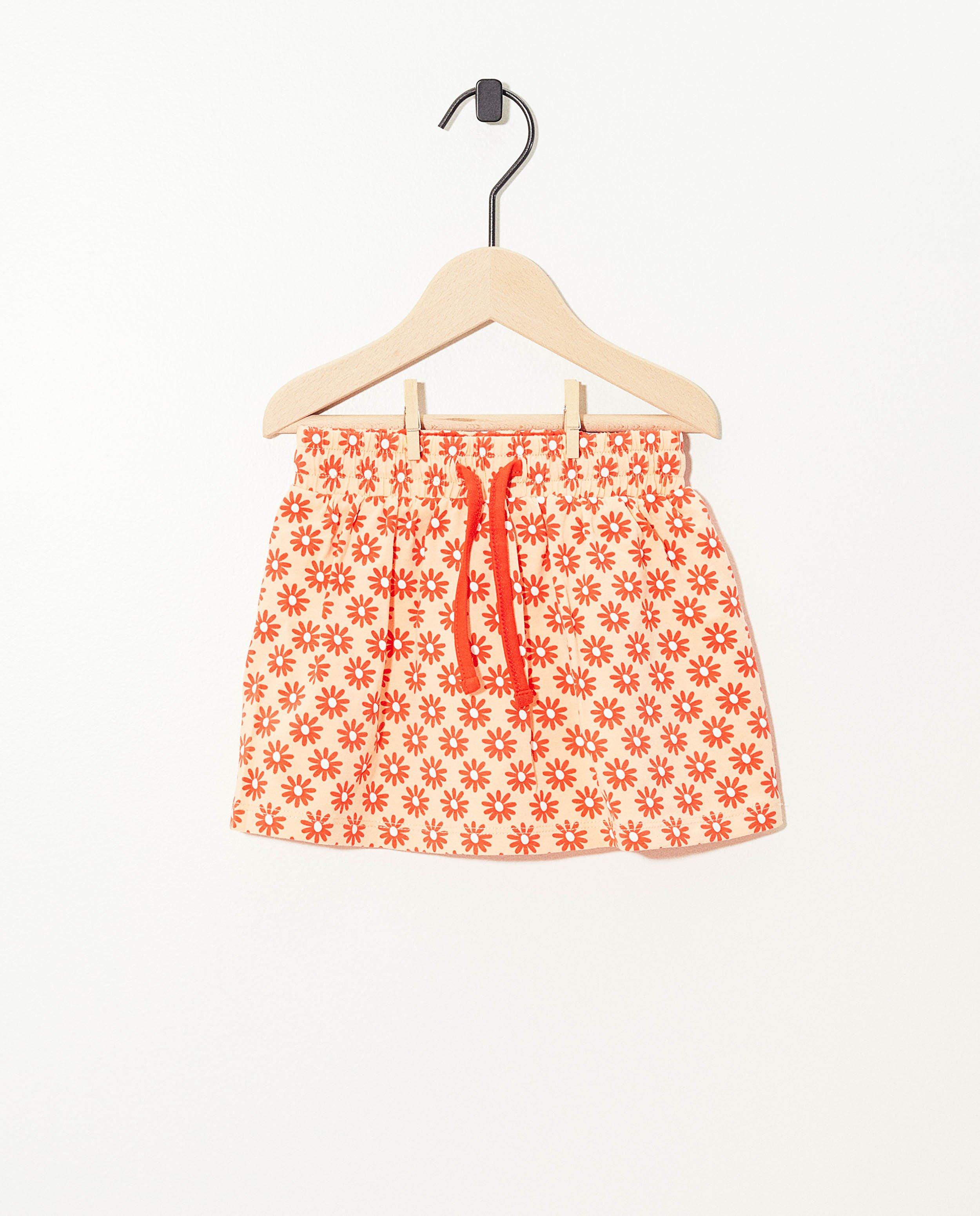 Roze rokje van biokatoen - met print - Cuddles and Smiles