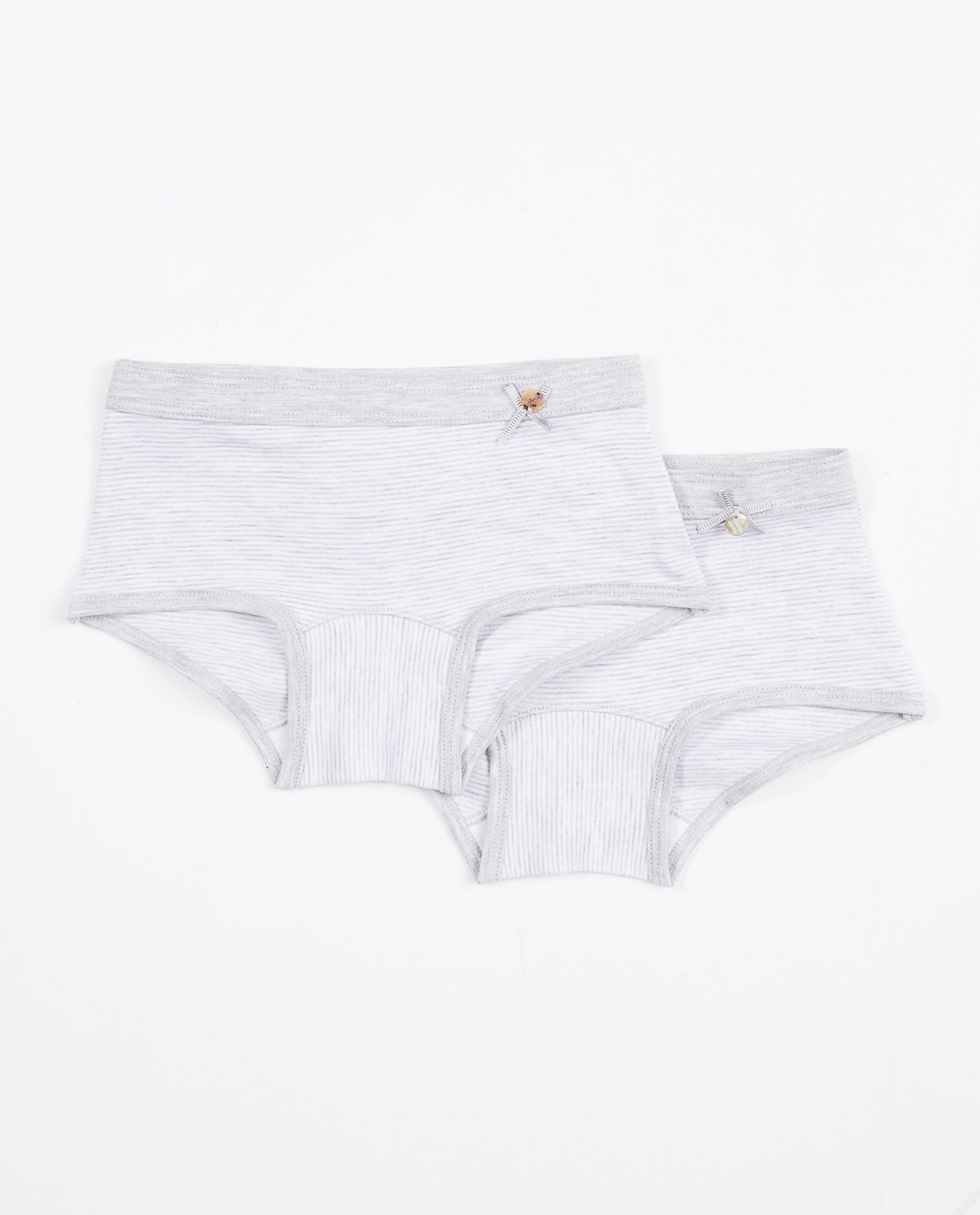 2 shortys rayés, Woody, 7-14 ans - blancs/gris - Woody