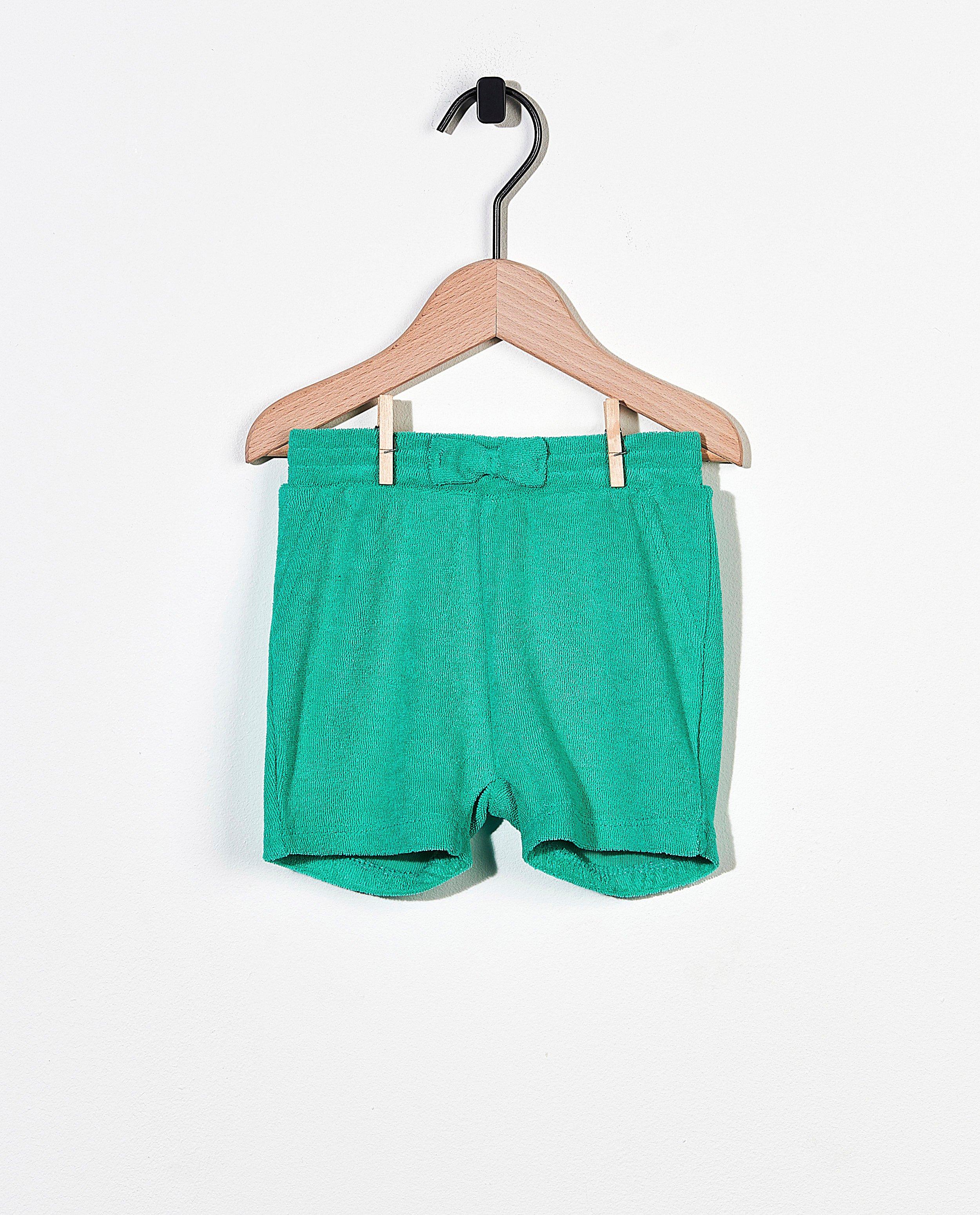 Short vert en éponge - avec un nœud - Cuddles and Smiles