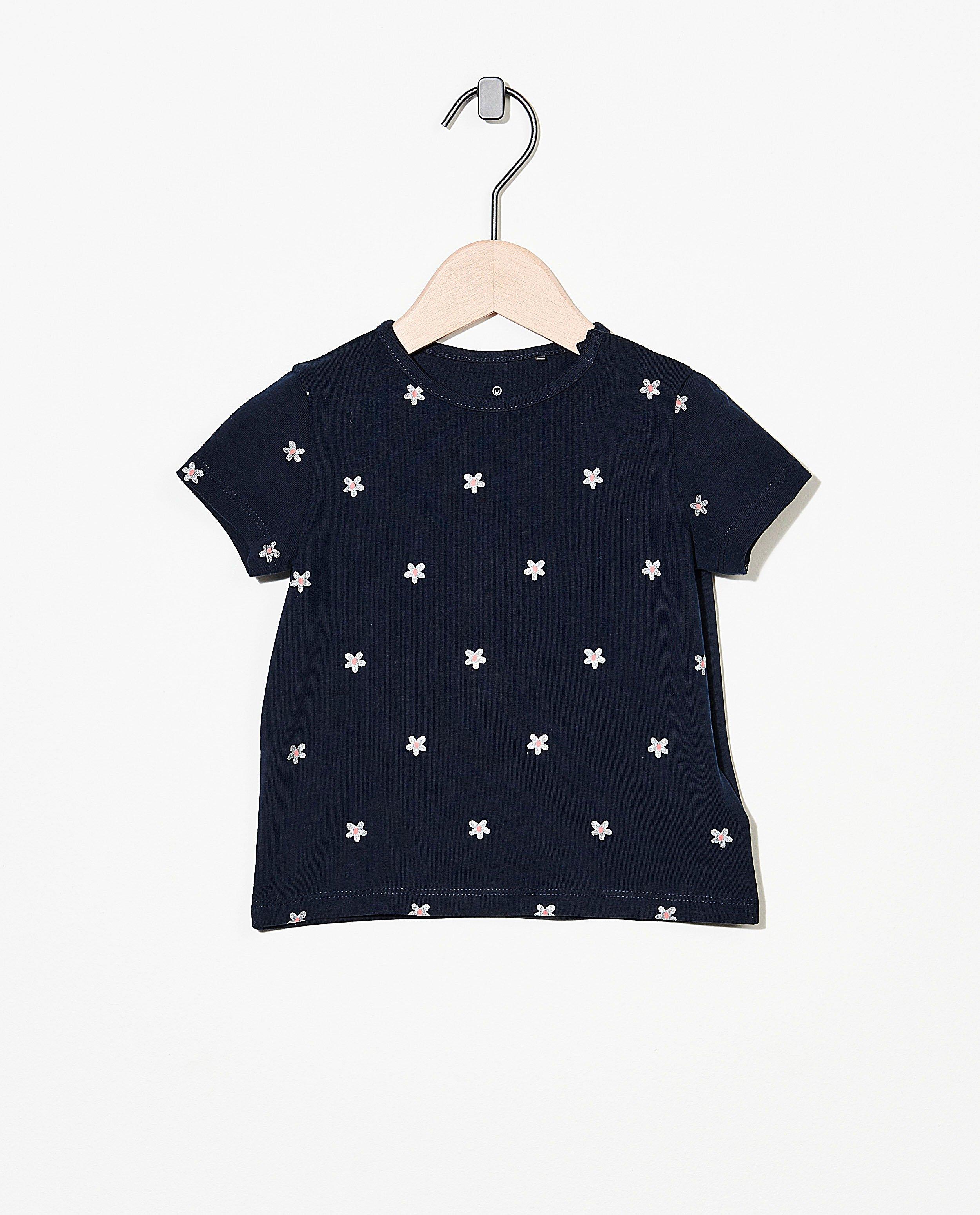 T-shirt blanc en coton bio - avec un imprimé - Cuddles and Smiles