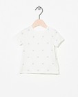 Wit T-shirt van biokatoen - met print - Cuddles and Smiles