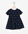 Donkerblauwe jurk van biokatoen - met bloemenprint - Cuddles and Smiles