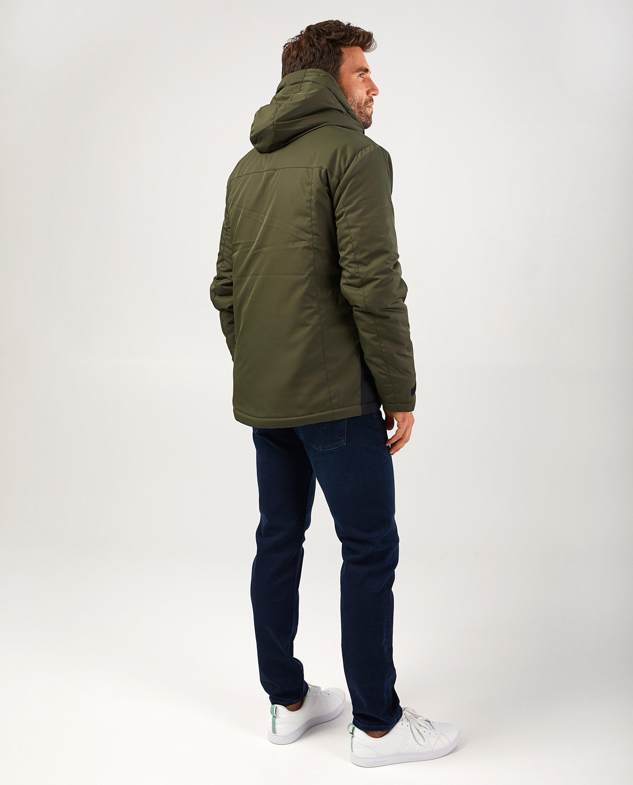 Manteau d'hiver kaki-noir avec polaire - D&eacute;tails du produit - khaki - image num&eacute;ro 3