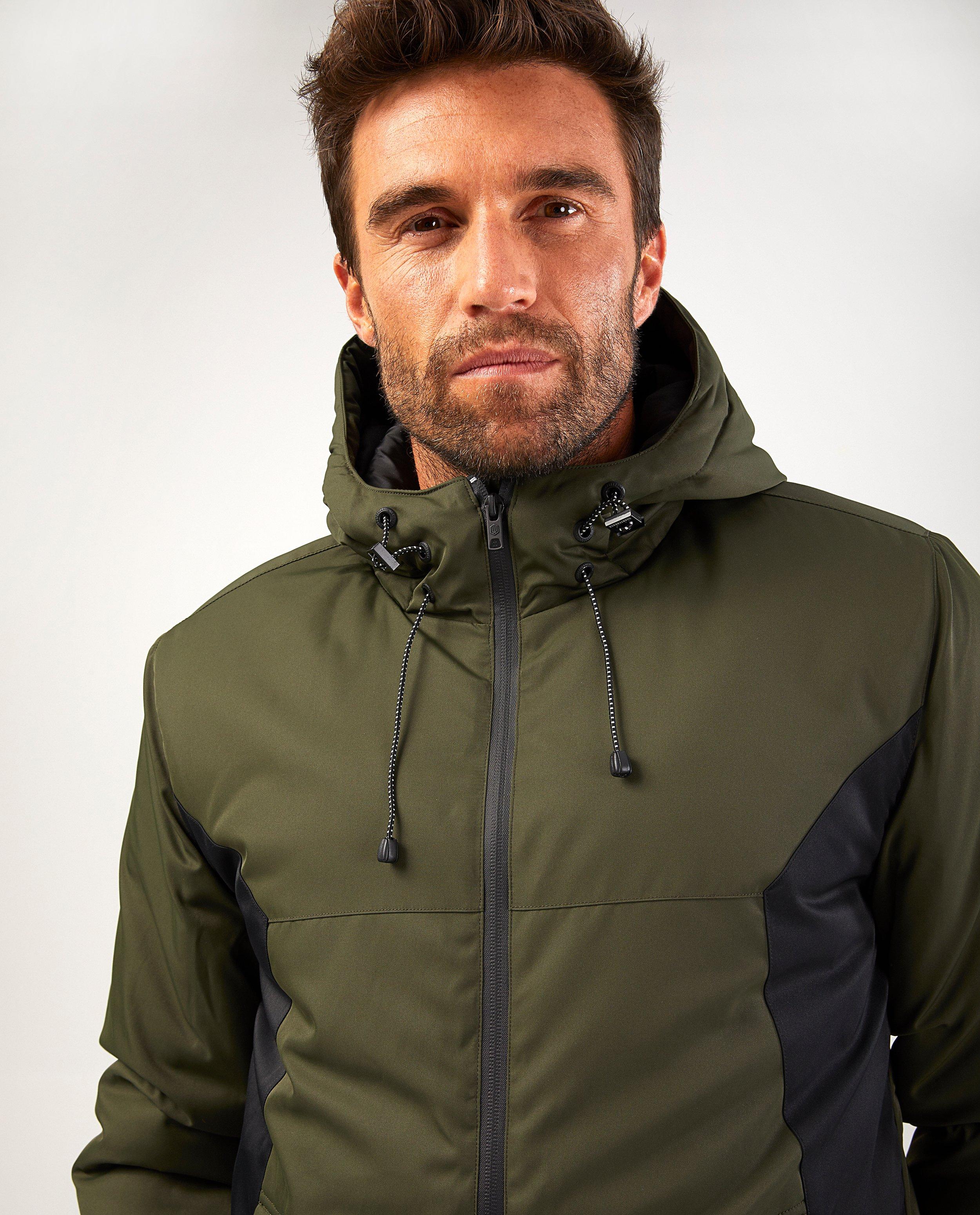 Manteau d'hiver kaki-noir avec polaire - D&eacute;tails du produit - khaki - image num&eacute;ro 4