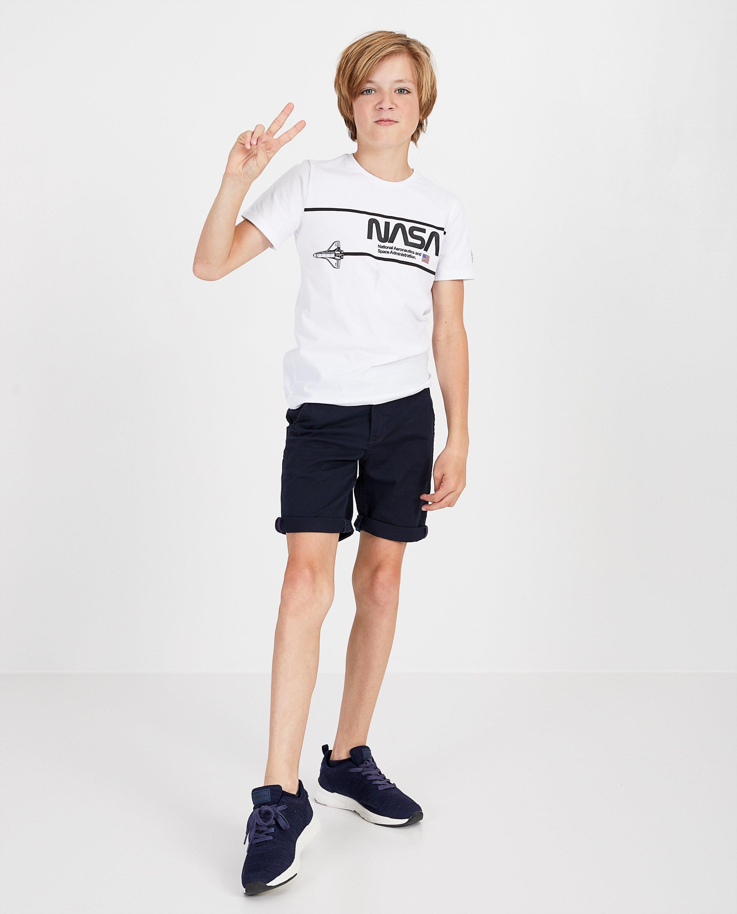 Wit 'NASA'-T-shirt - met print - NASA