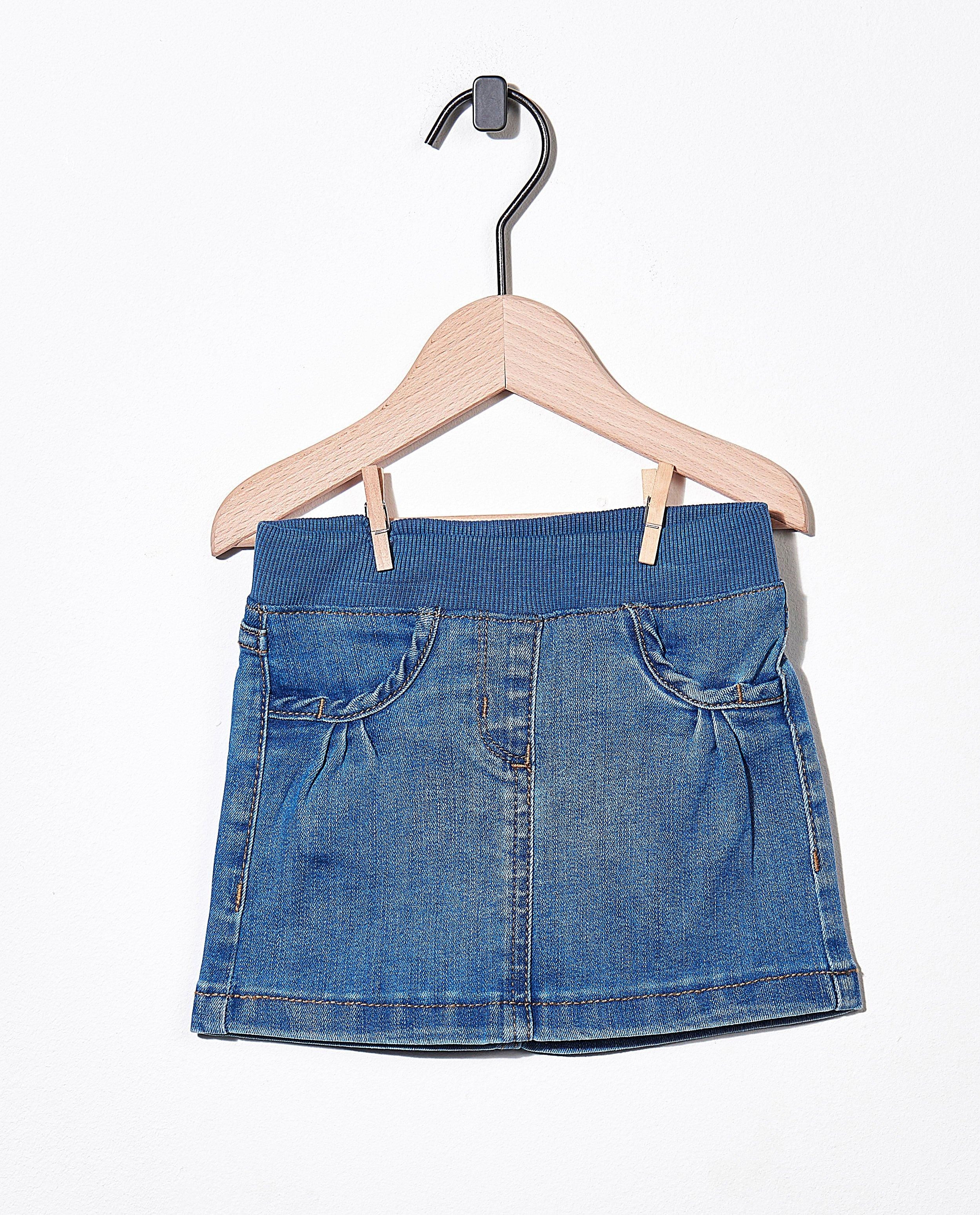 Jupe en jeans stretch Bumba - avec fronces - Bumba