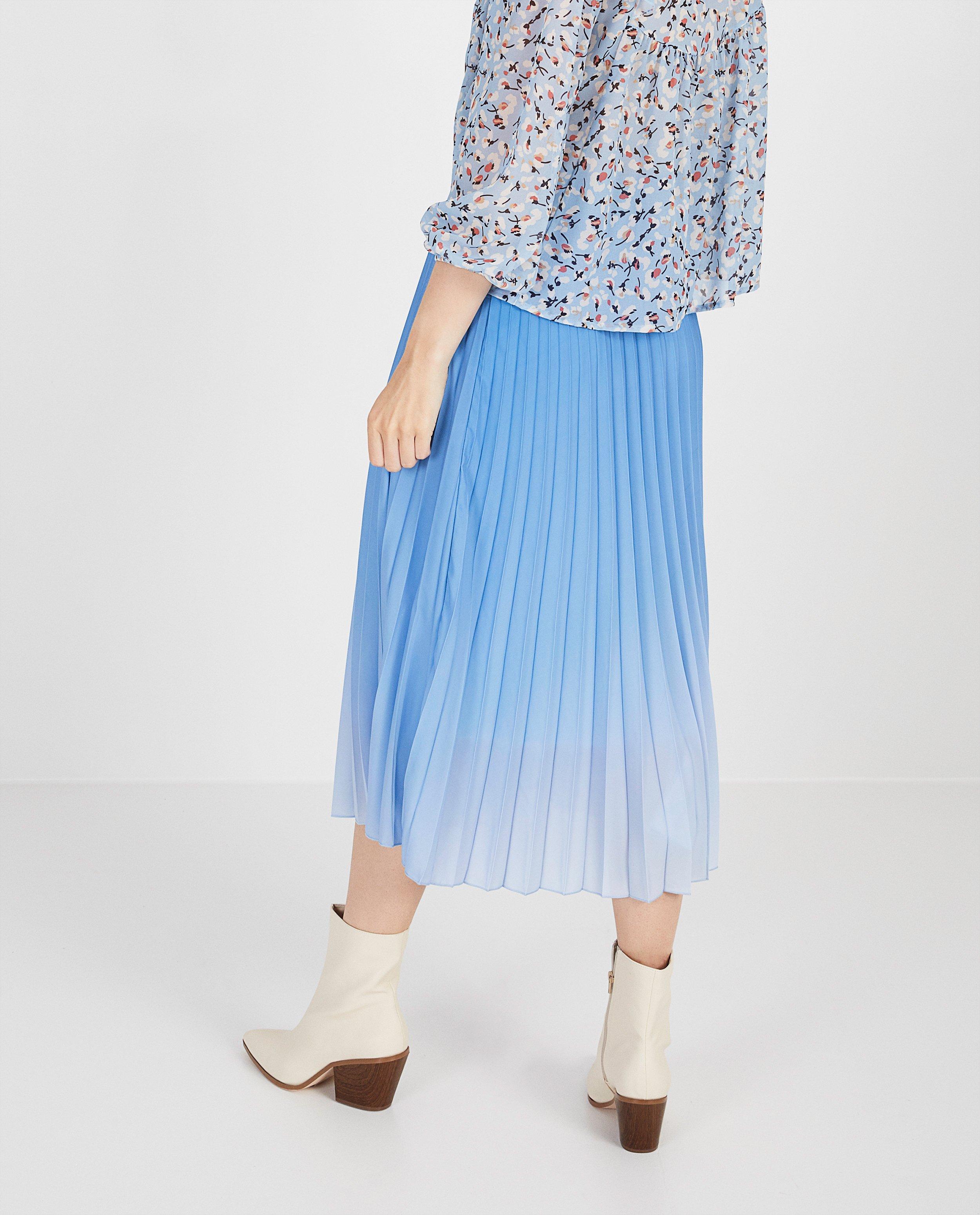 Blauwe pliss&eacute;rok Ella Italia - Product Detail - blauw - afbeelding nummer 3