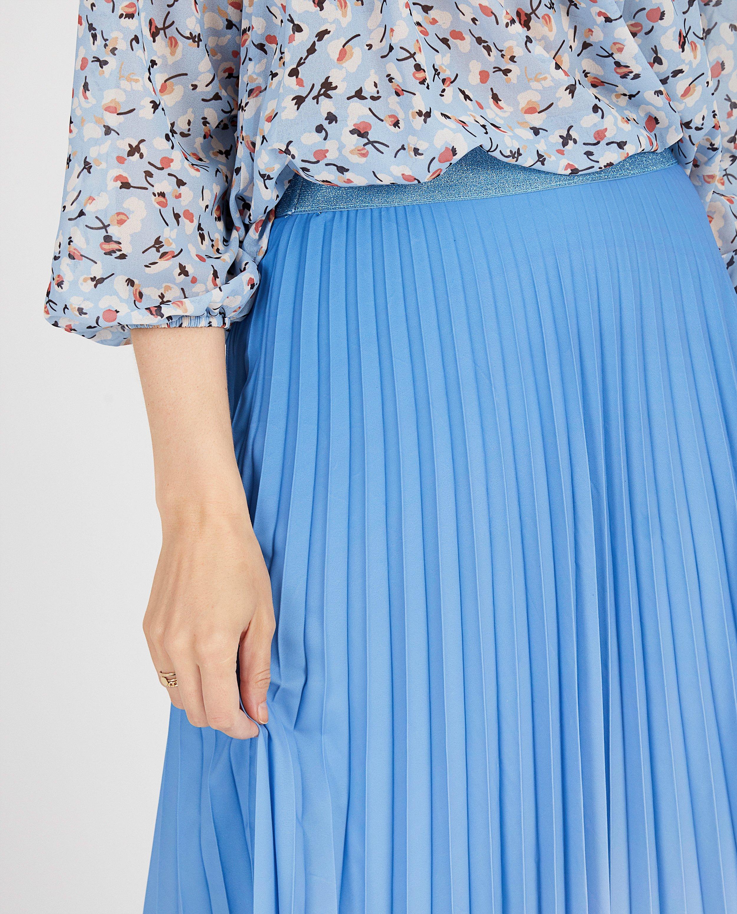 Blauwe pliss&eacute;rok Ella Italia - Product Detail - blauw - afbeelding nummer 4