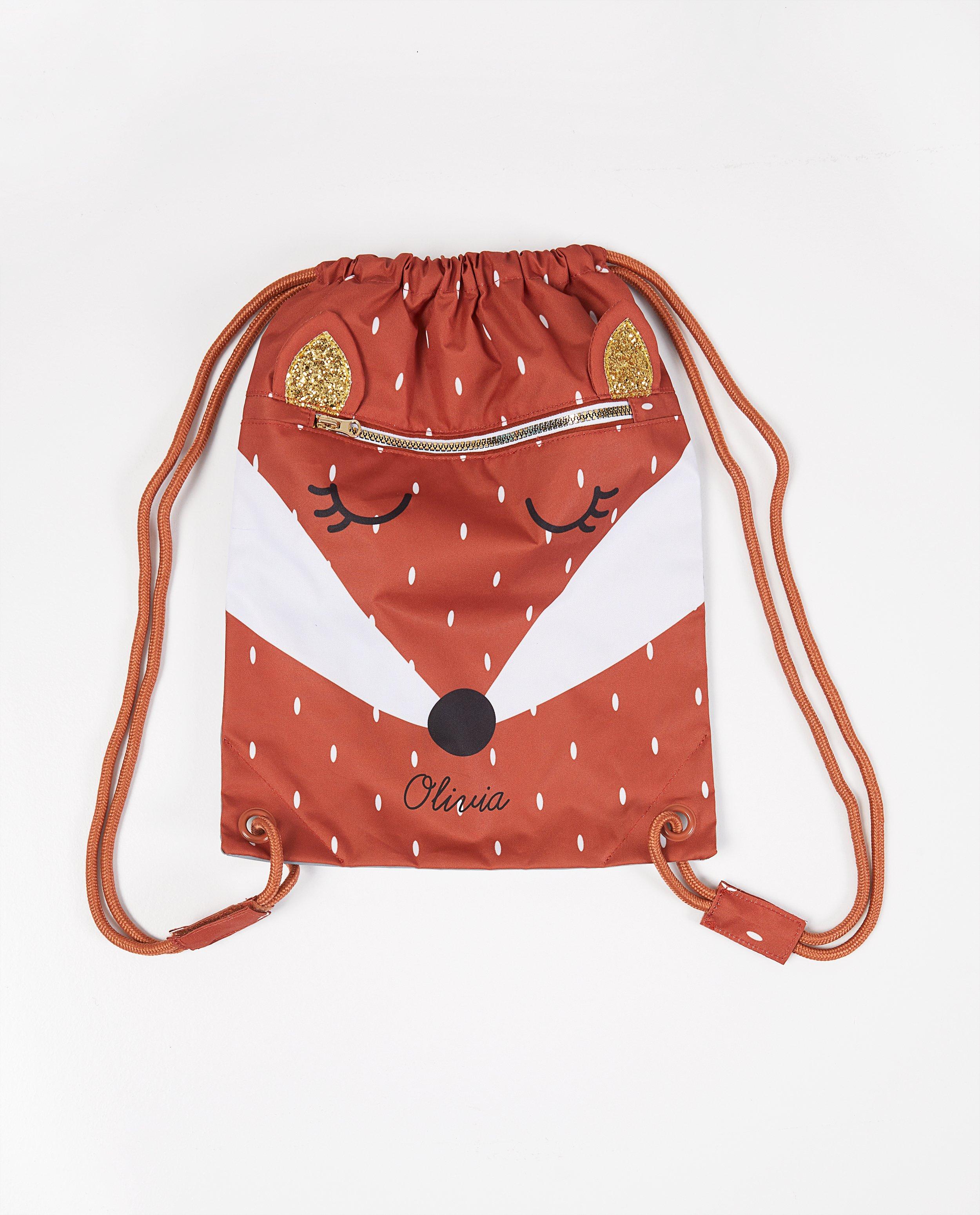 Sac de gymnastique avec petit renard, Studio Unique - personnalisable - JBC