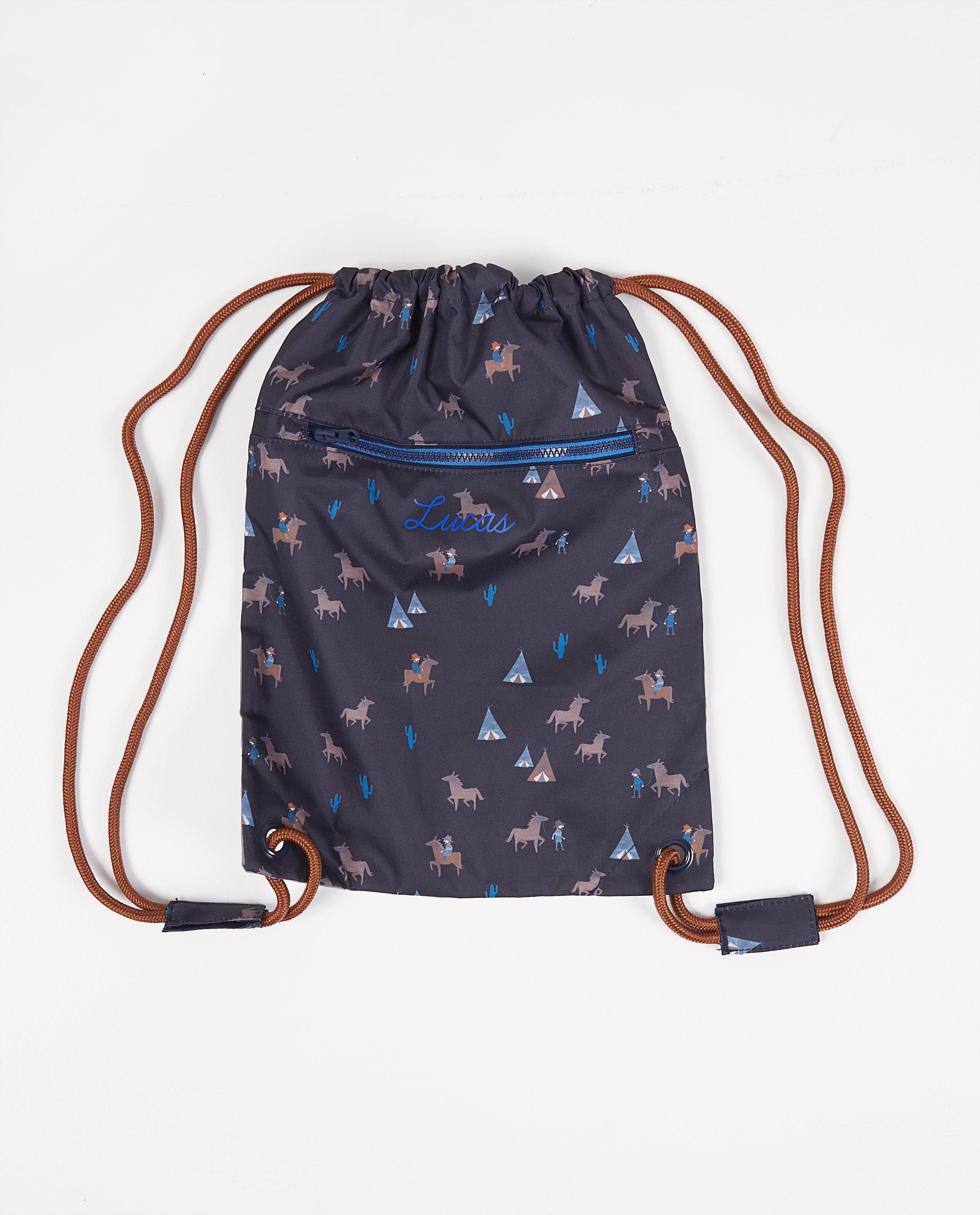 Sac de gymnastique bleu, Studio Unique - personnalisable - JBC