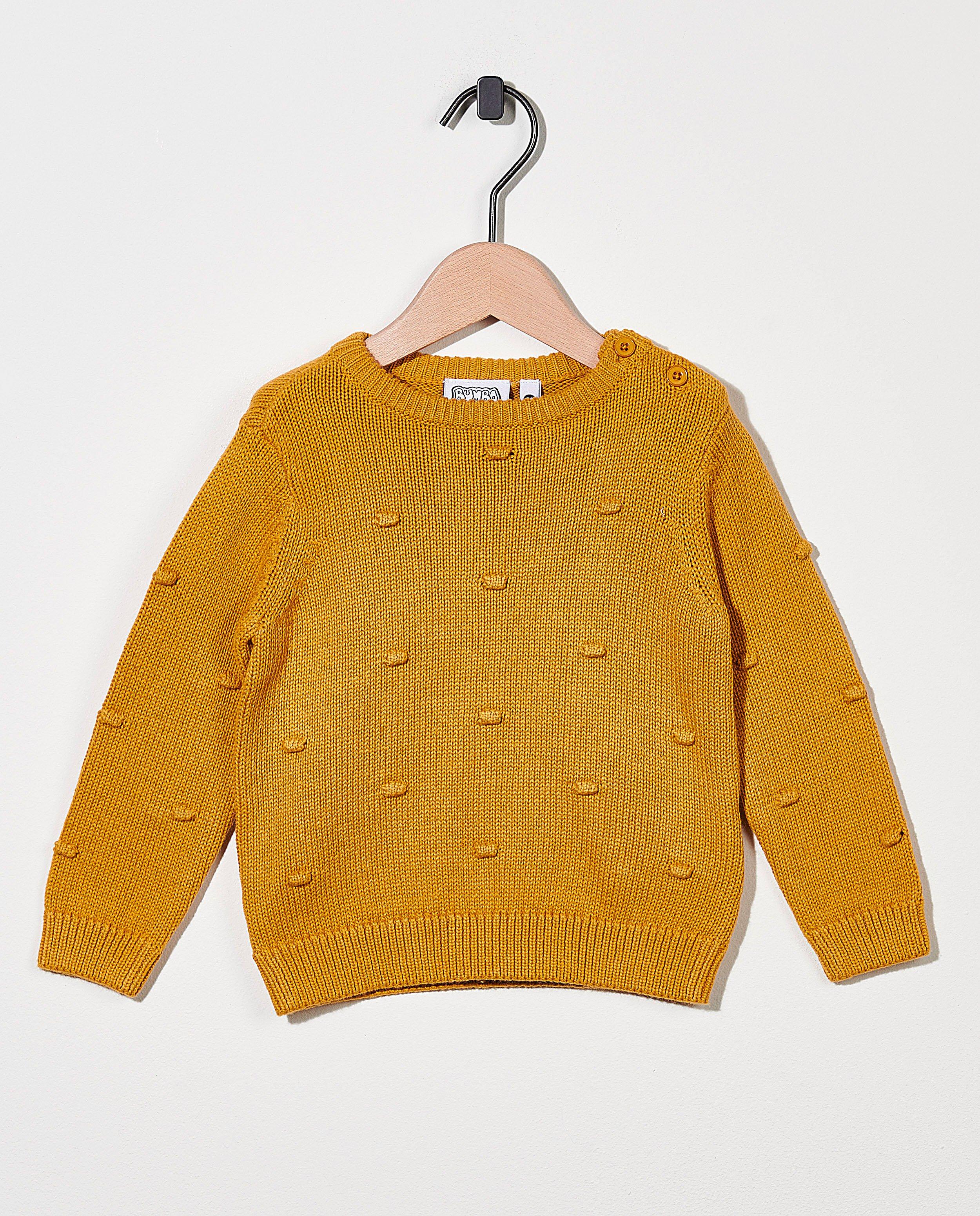 Pull jaune ocre Bumba - avec relief - Bumba