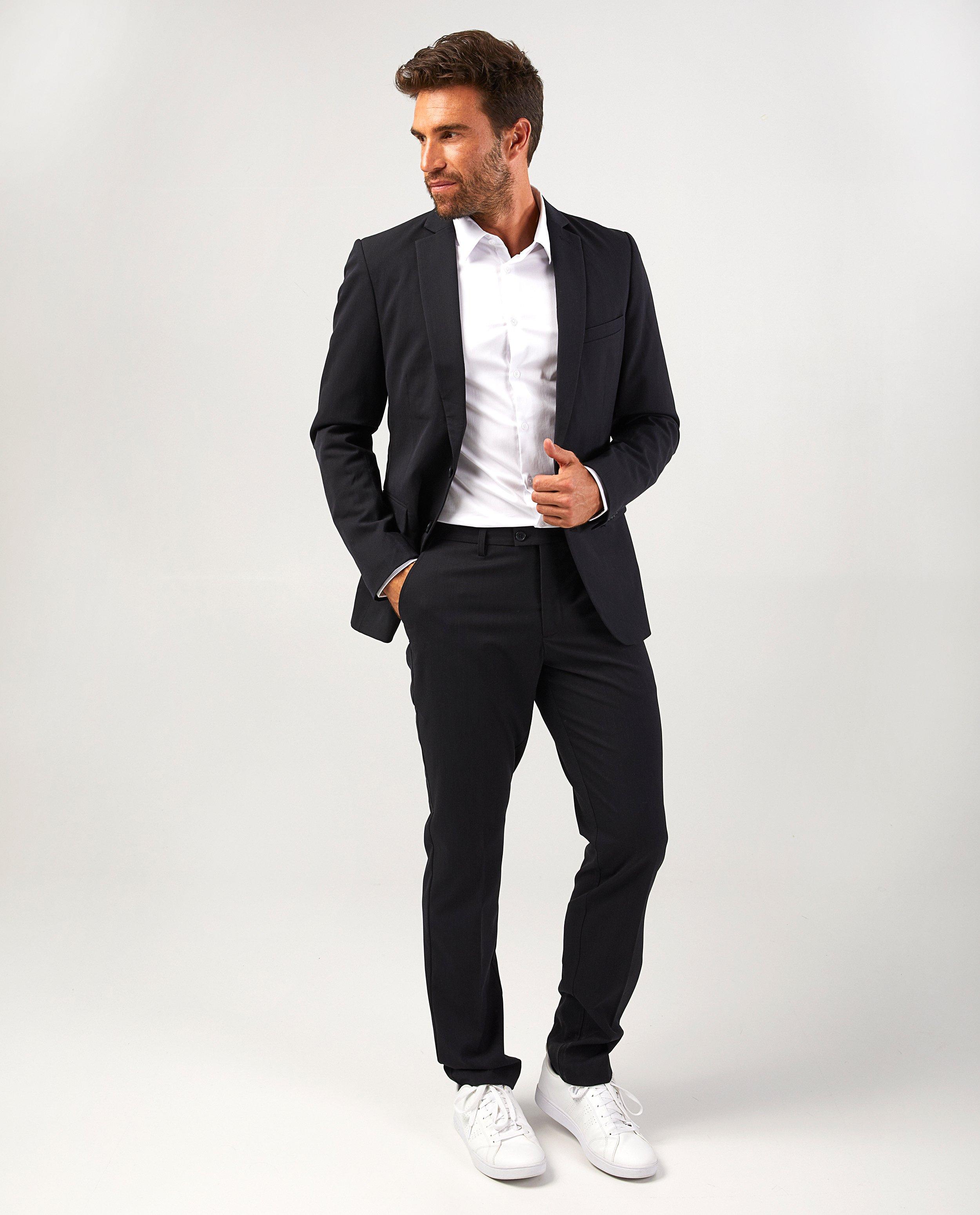 Zwarte kostuumvest met microprint - classy - Iveo