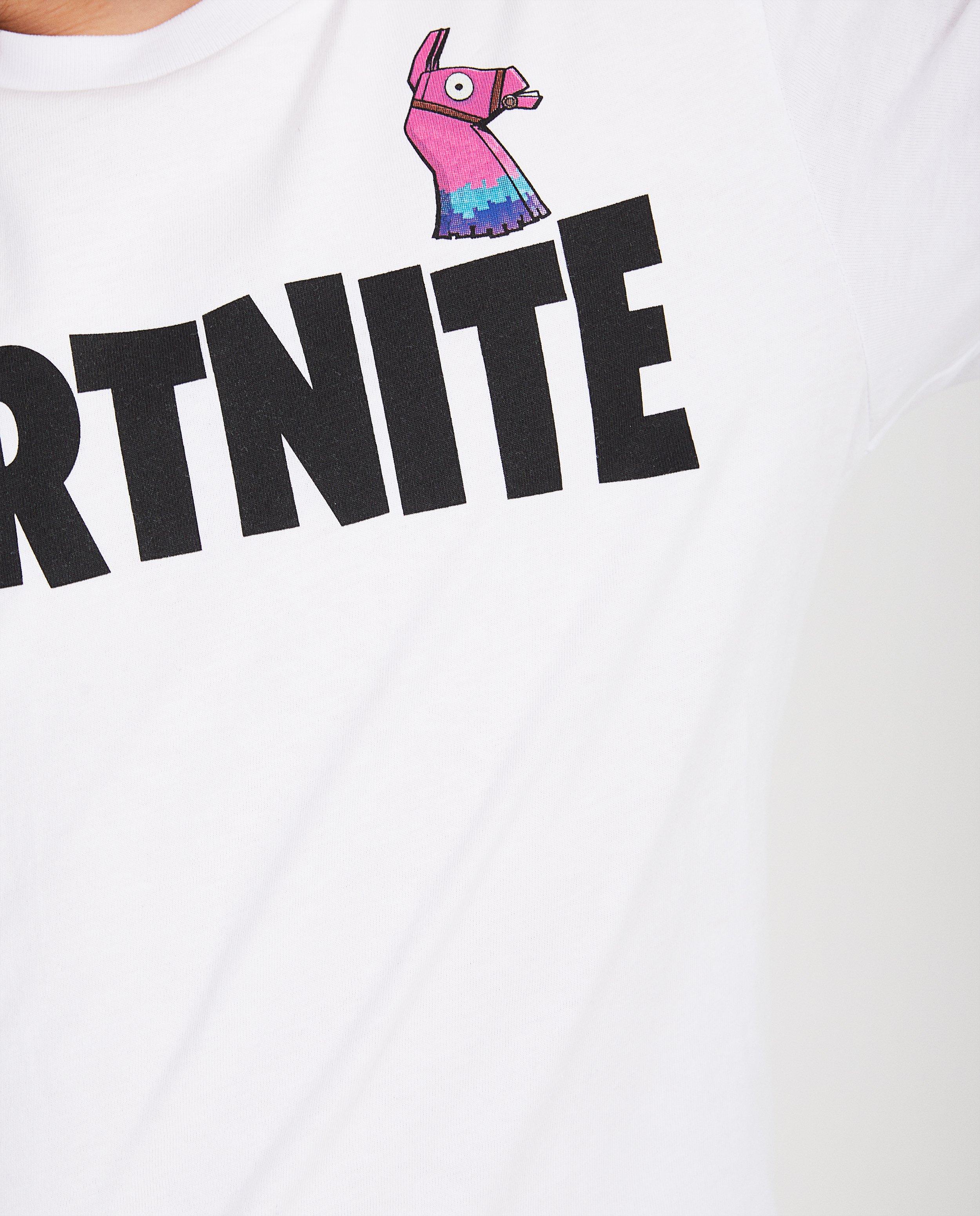 T-shirt blanc, inscription Fortnite - D&eacute;tails du produit - blanc - image num&eacute;ro 4