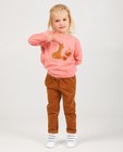 Roze sweater van biokatoen - met print - Milla Star