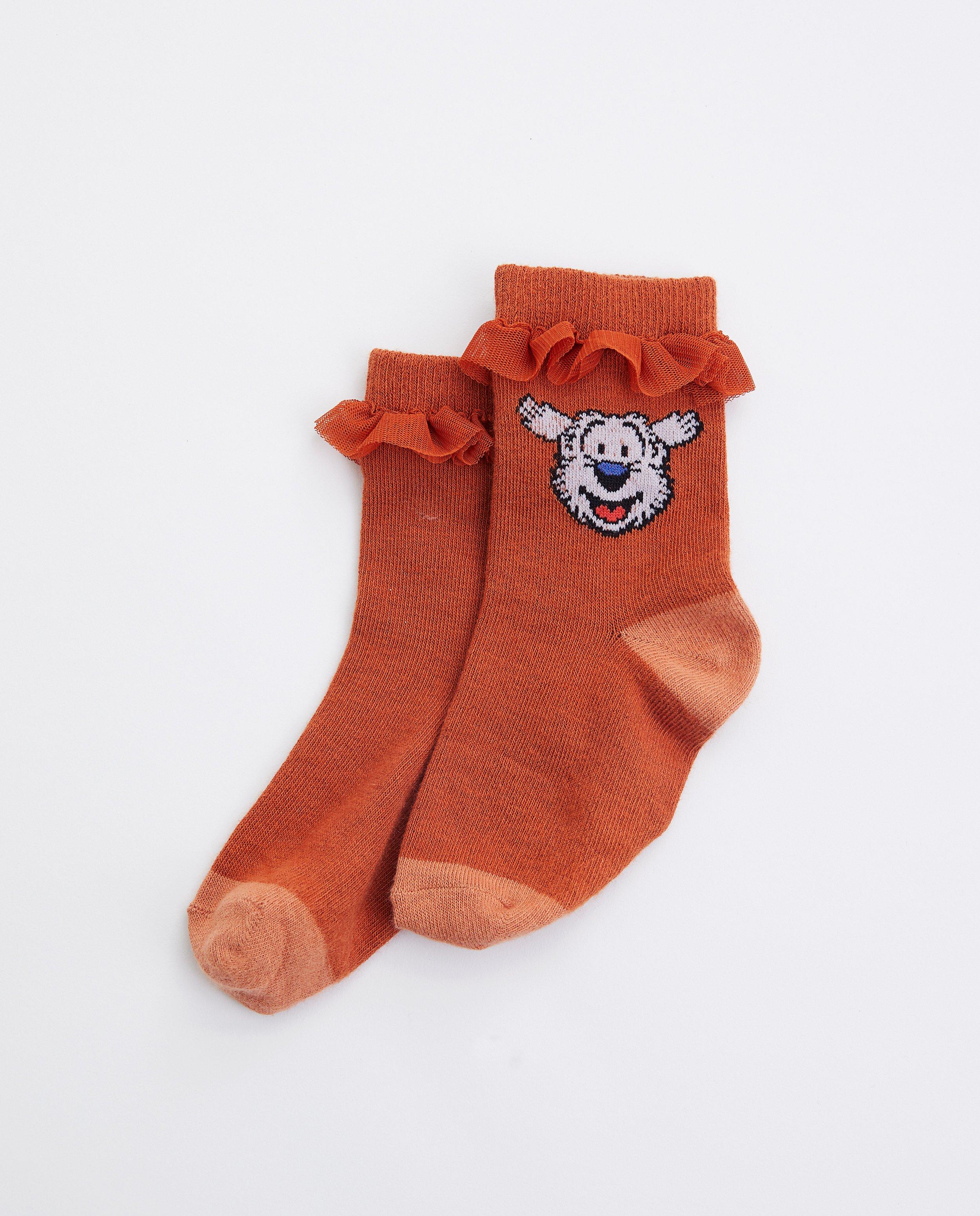 Chaussettes orange foncé Samson - avec des ruches - Fred & Samson