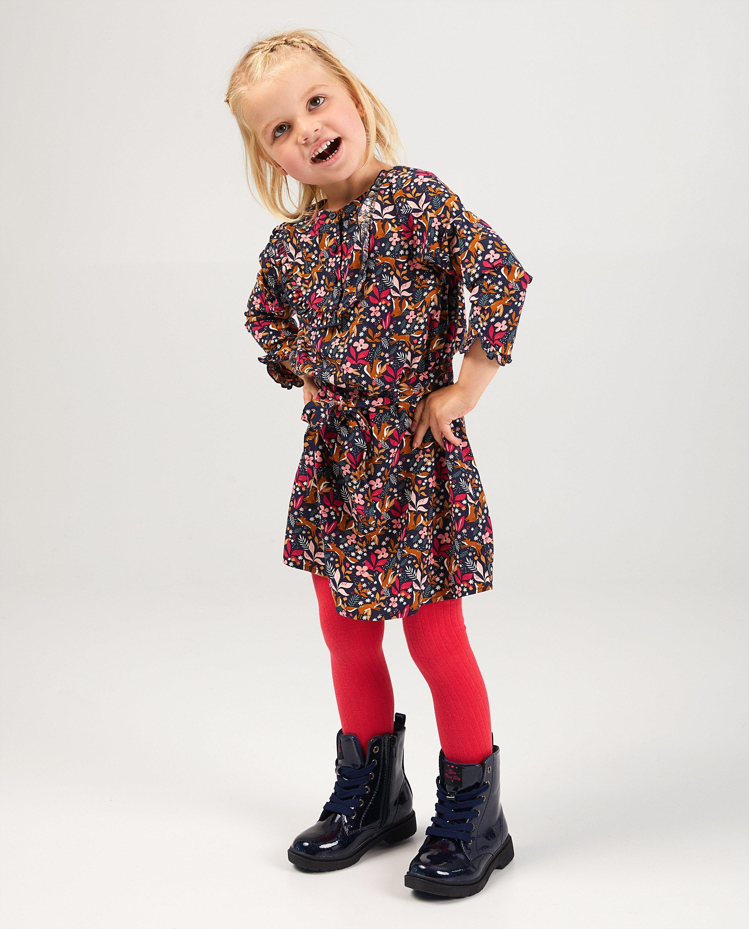 Blauw jurkje met print - van viscose - Milla Star