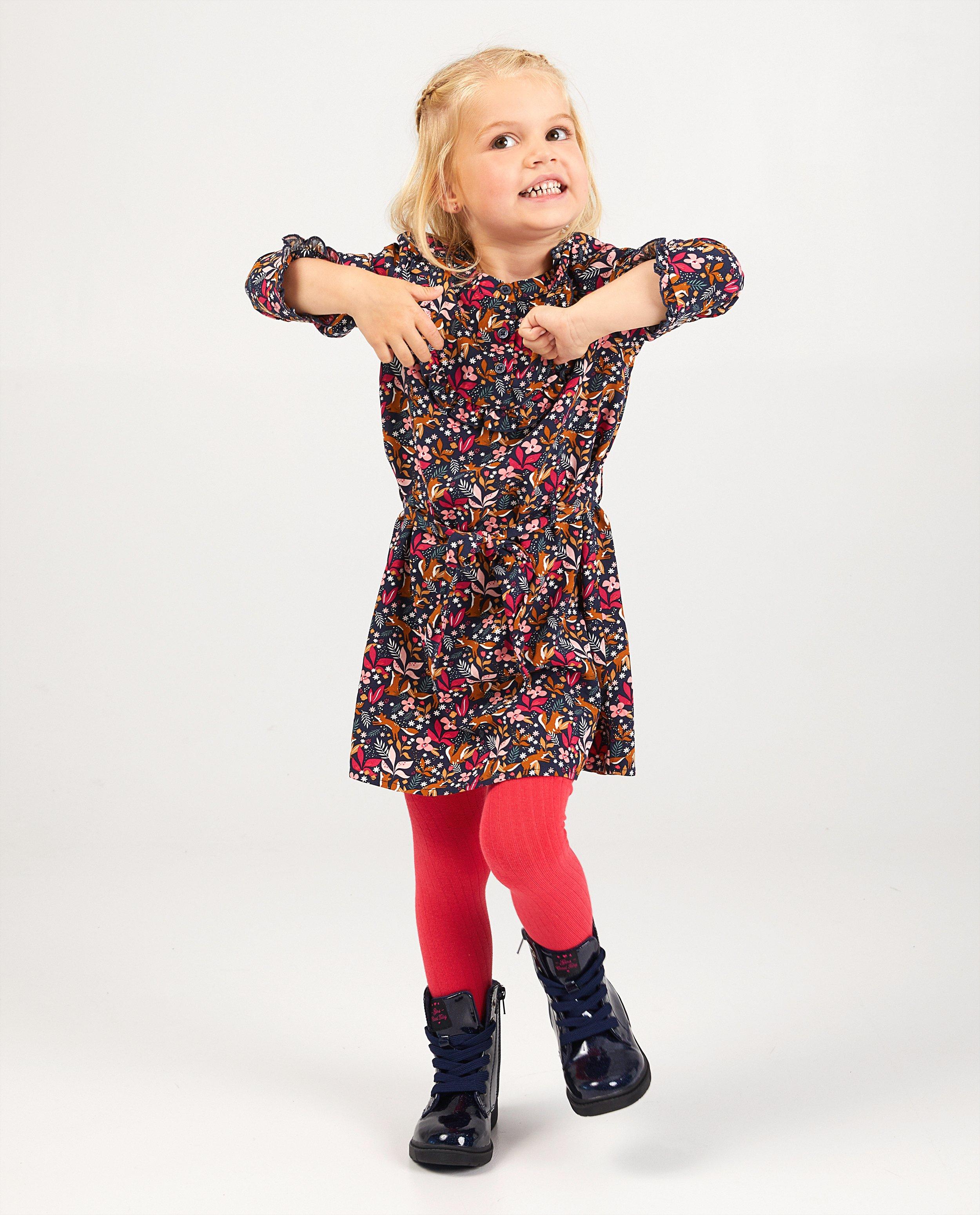 Kleedjes - Blauw jurkje met print