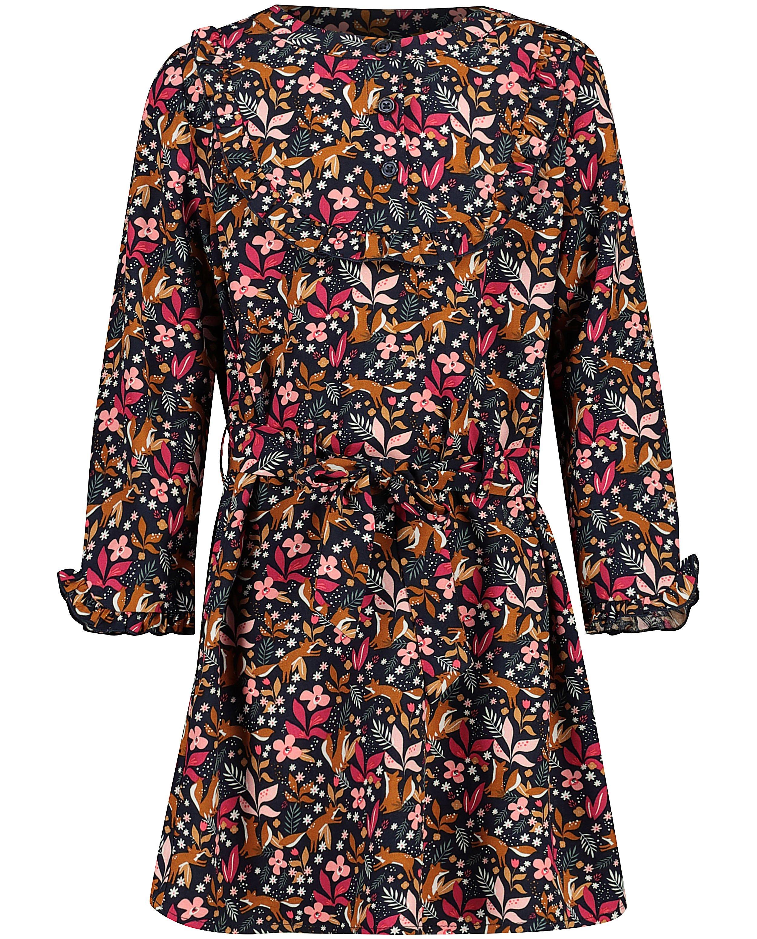 Kleedjes - Blauw jurkje met print