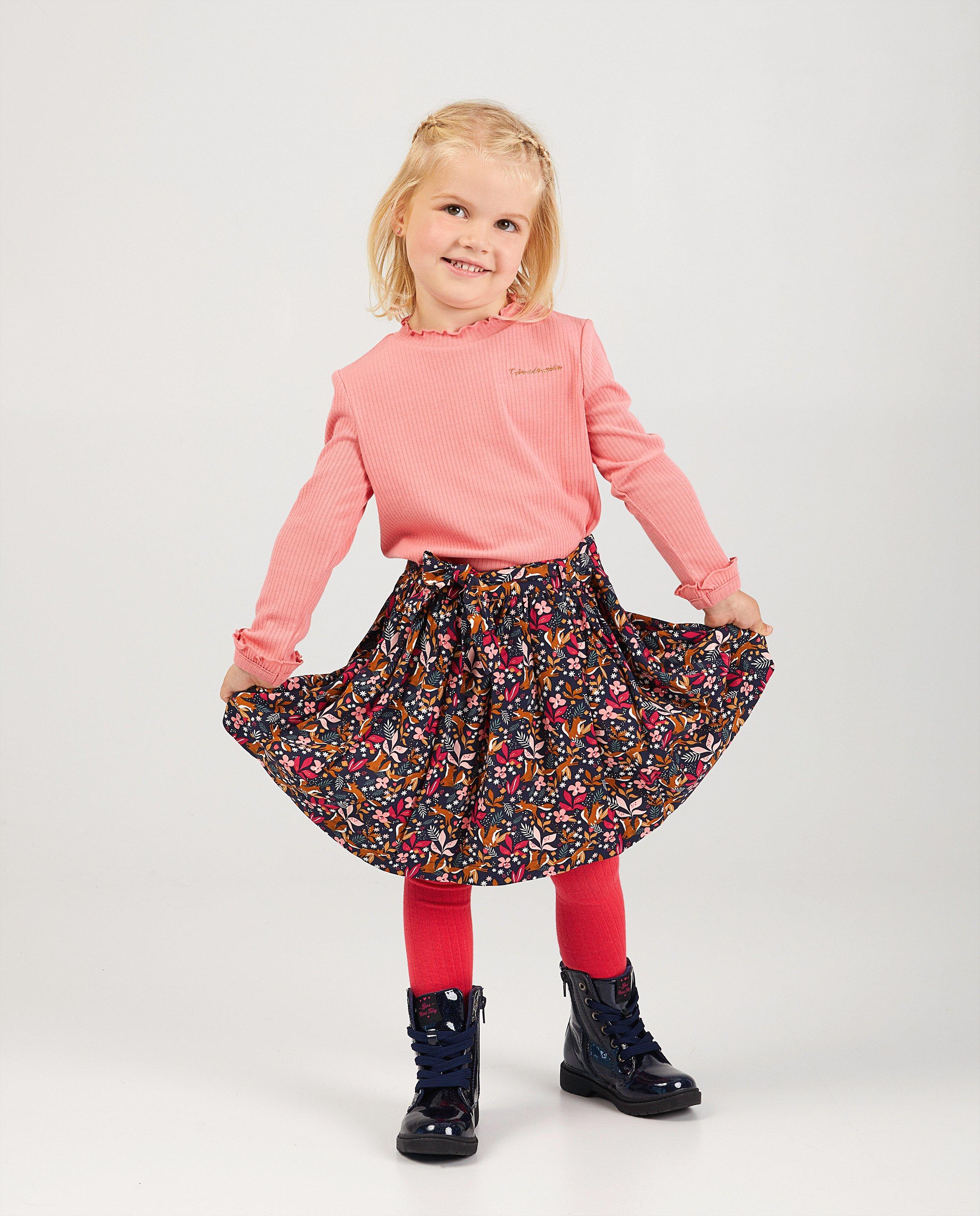 Blauw rokje met print - allover - Milla Star