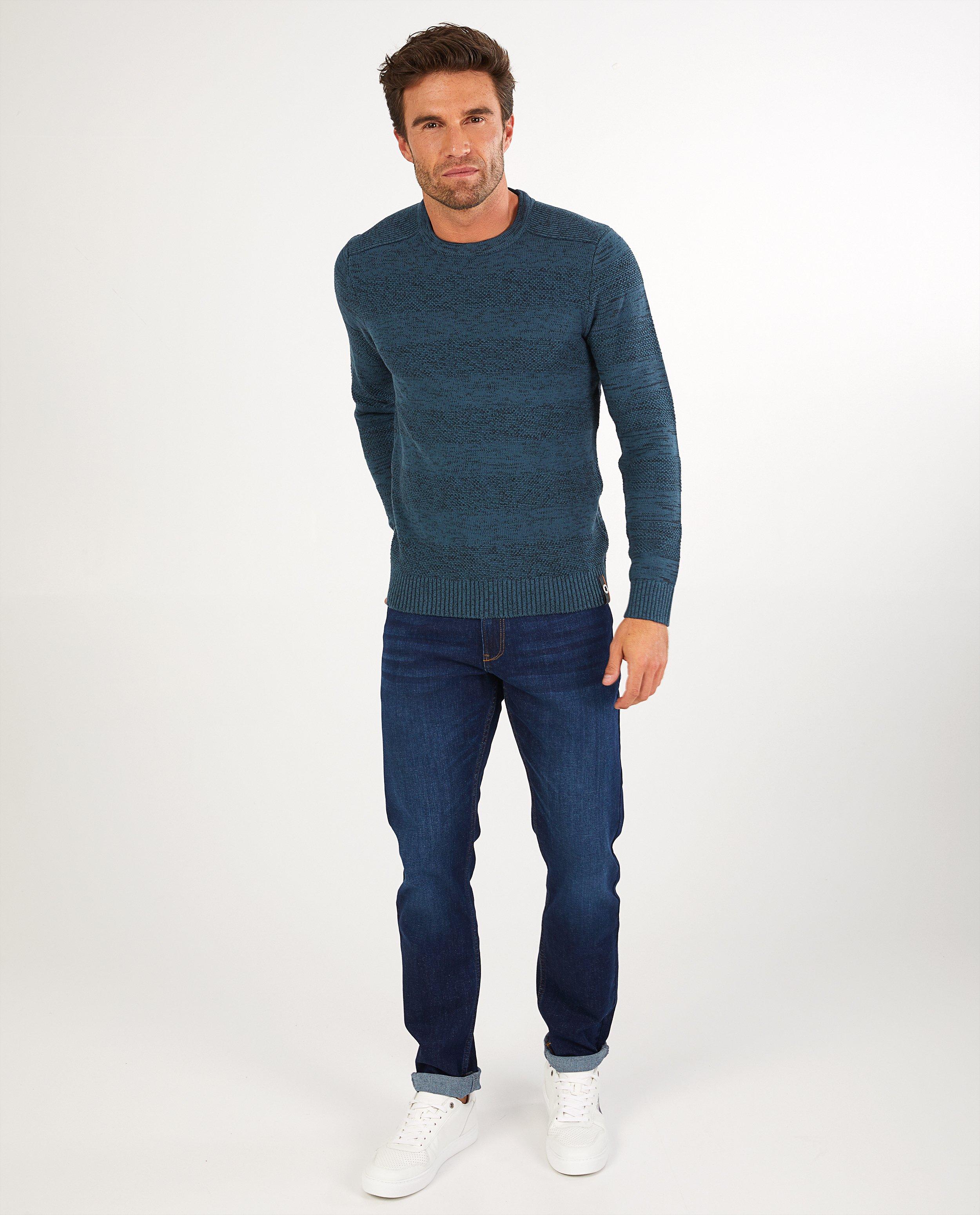 Pull bleu pétrole Noize Amstrdm - avec relief - Noize