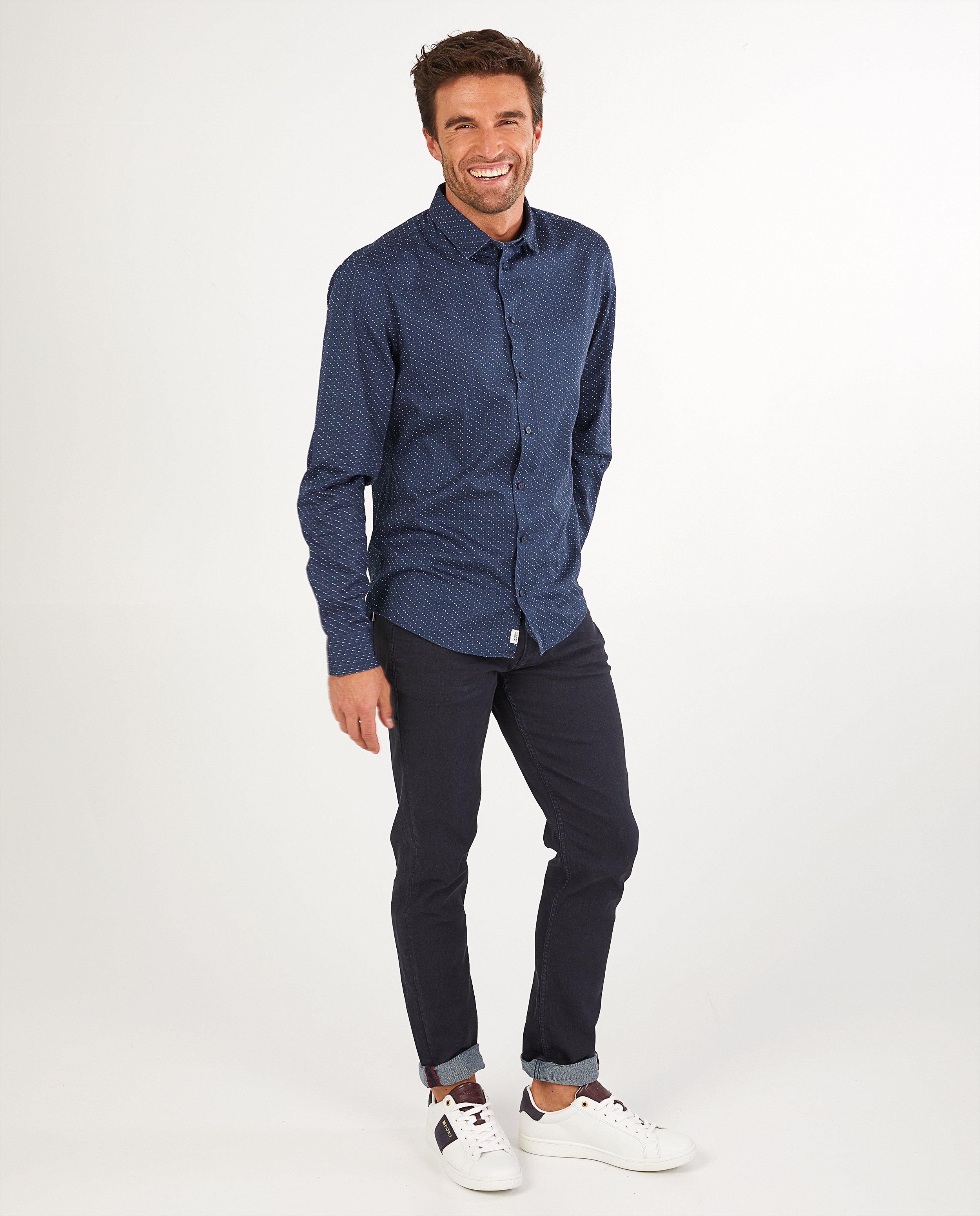 Chemise bleue avec imprimé League Danois - imprimé intégral - League Danois