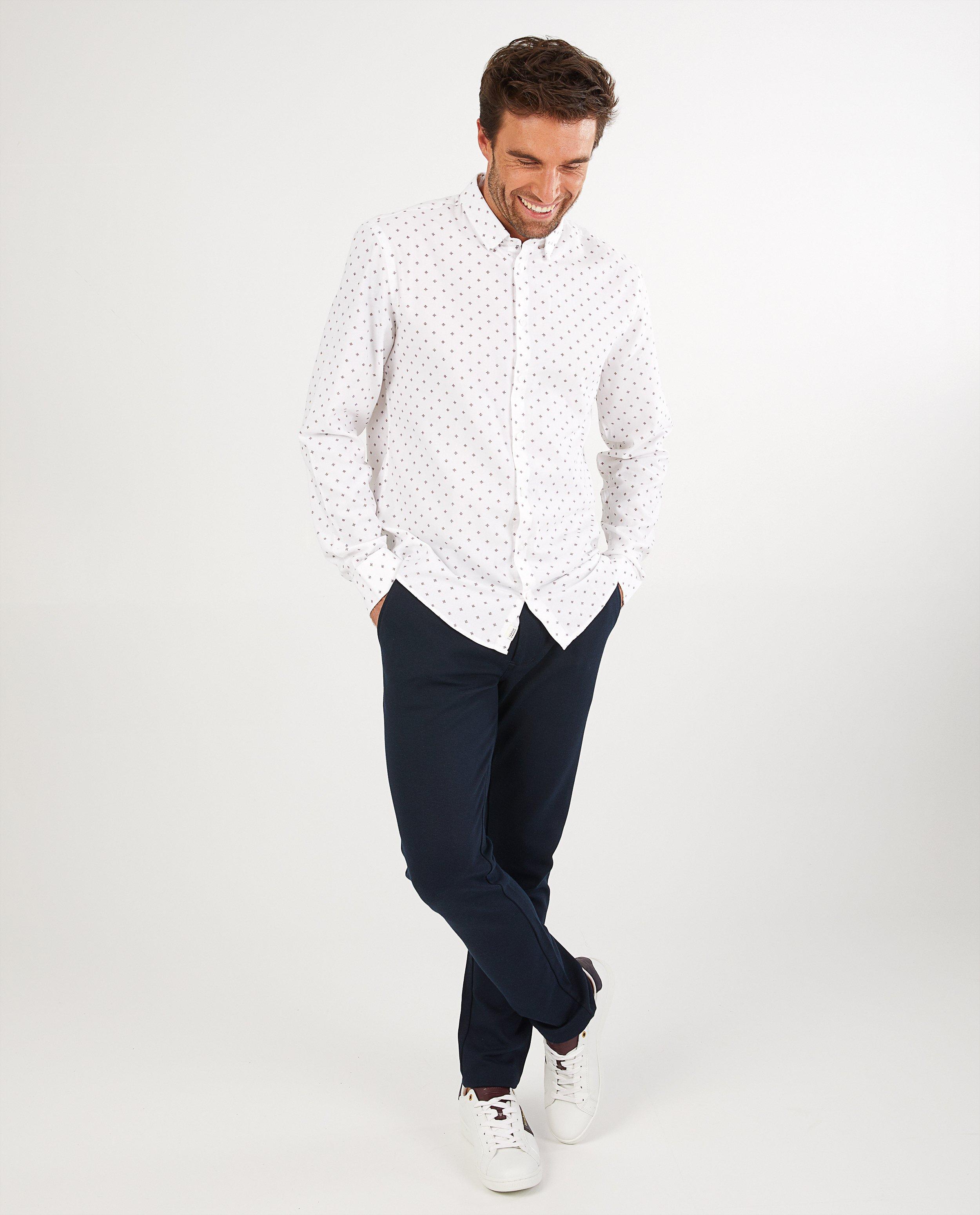 Chemise blanche avec imprimé League Danois - imprimé intégral - League Danois