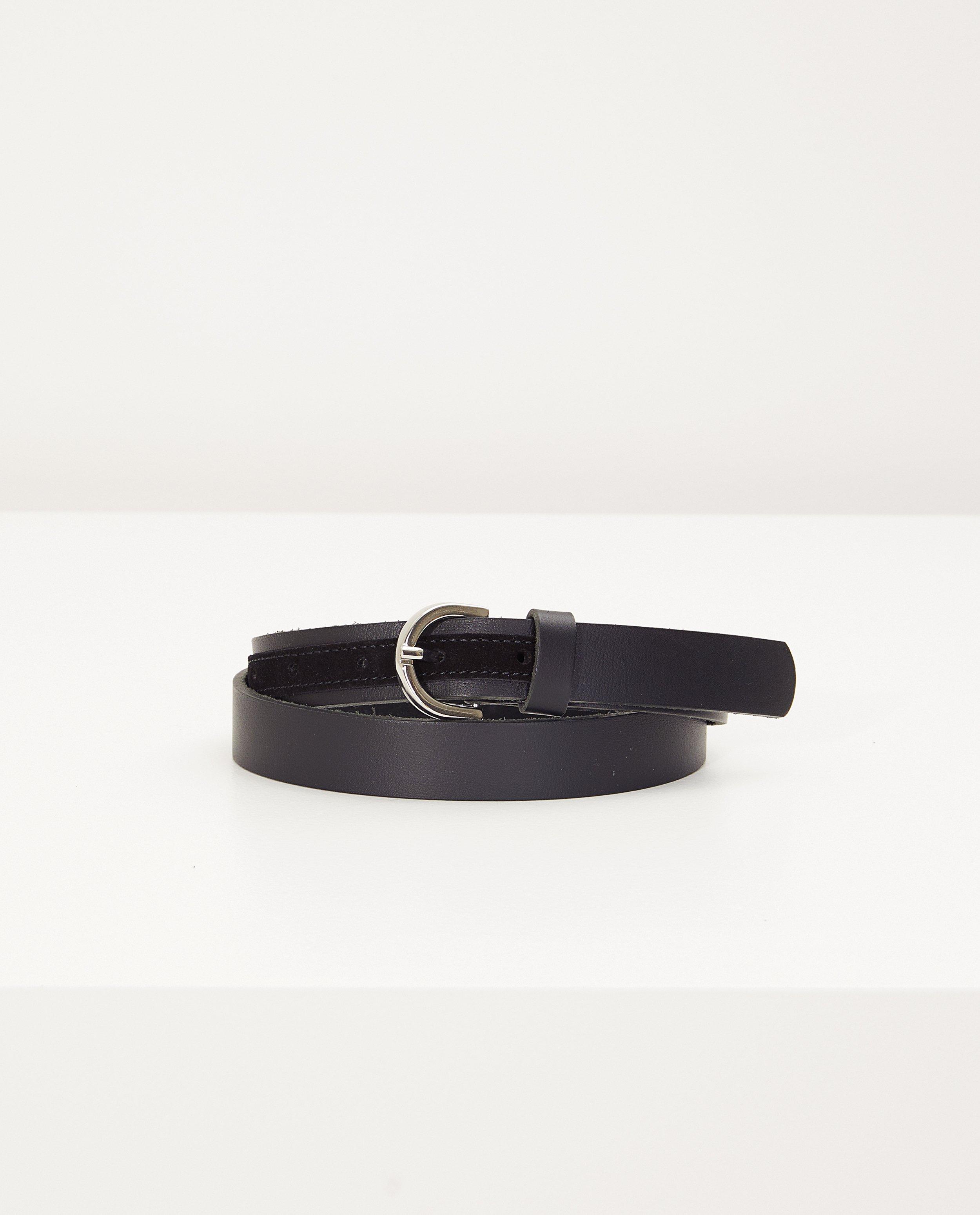 Zwarte riem Pieces - met zilverkeurige gesp - Pieces