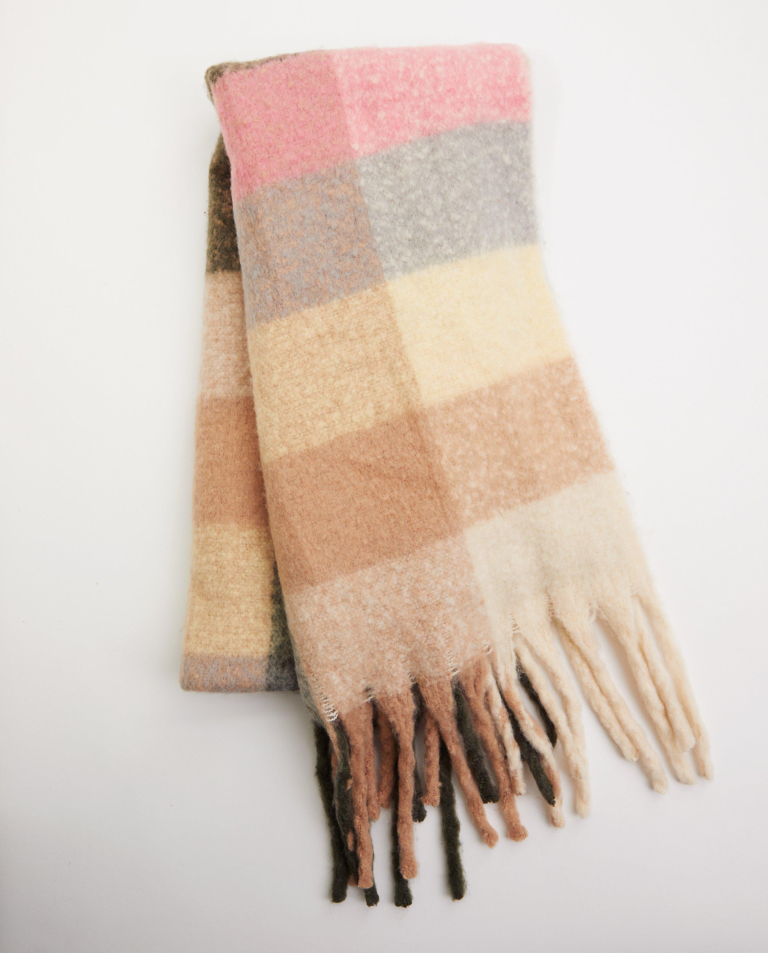 Sjaal van gerecycleerd polyester Pieces - met ruitpatroon - Pieces