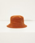 Chapeau brun en velours côtelé Pieces  - sur toute la surface - Pieces