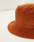 Bonneterie - Chapeau brun en velours côtelé Pieces 
