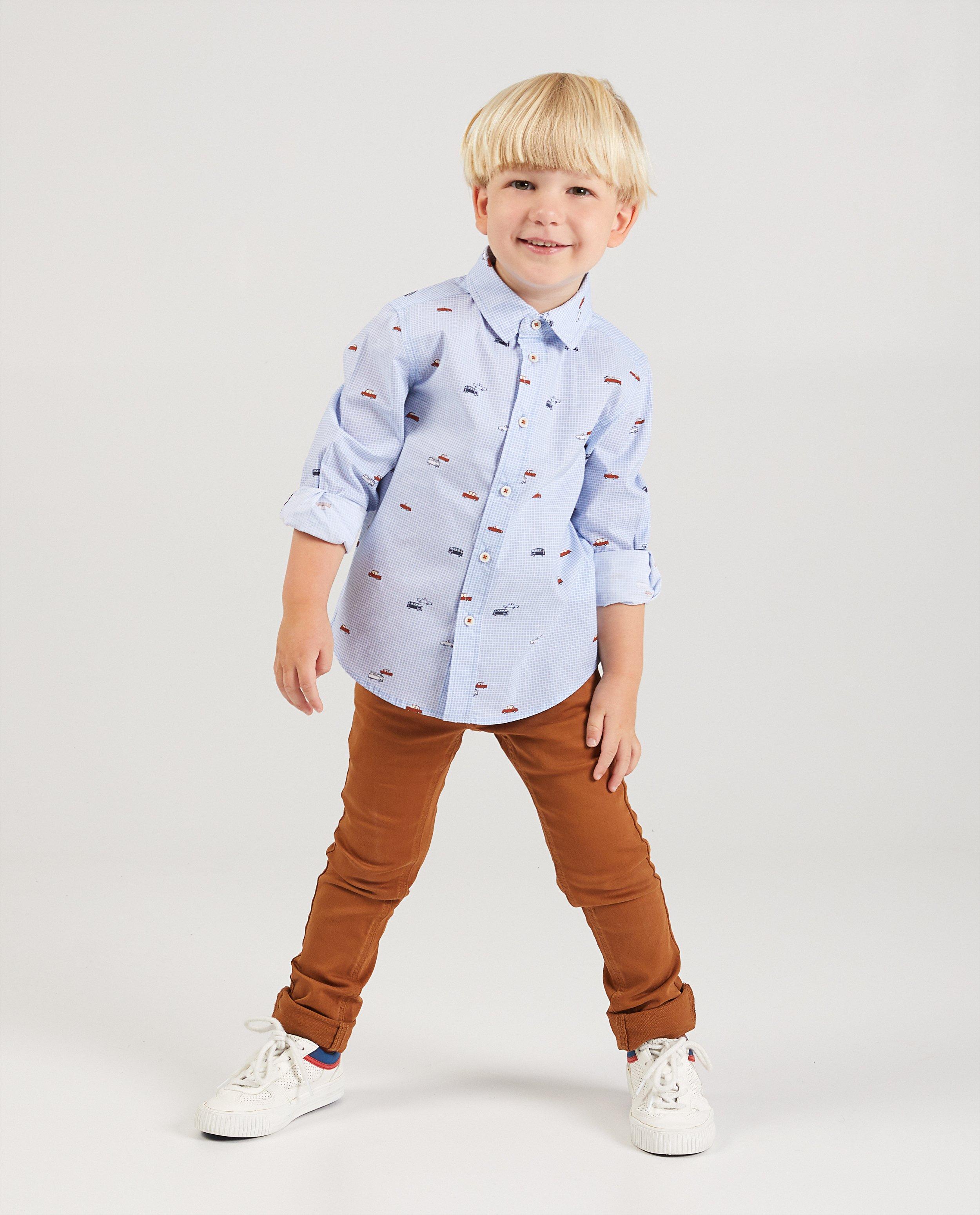Chemise bleu clair à imprimé Samson - sur toute la surface - Fred & Samson