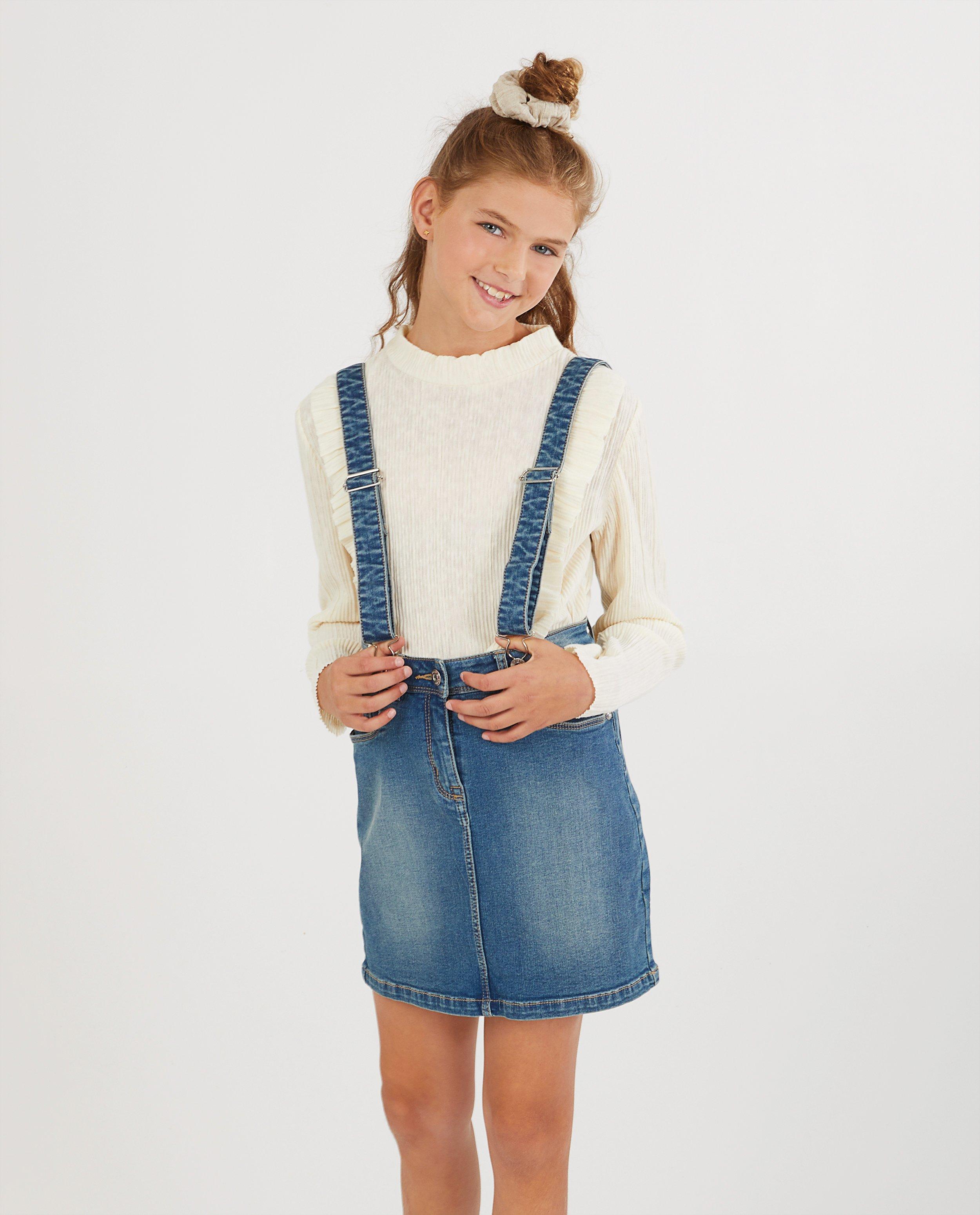 T-shirts - Witte longsleeve met ruches