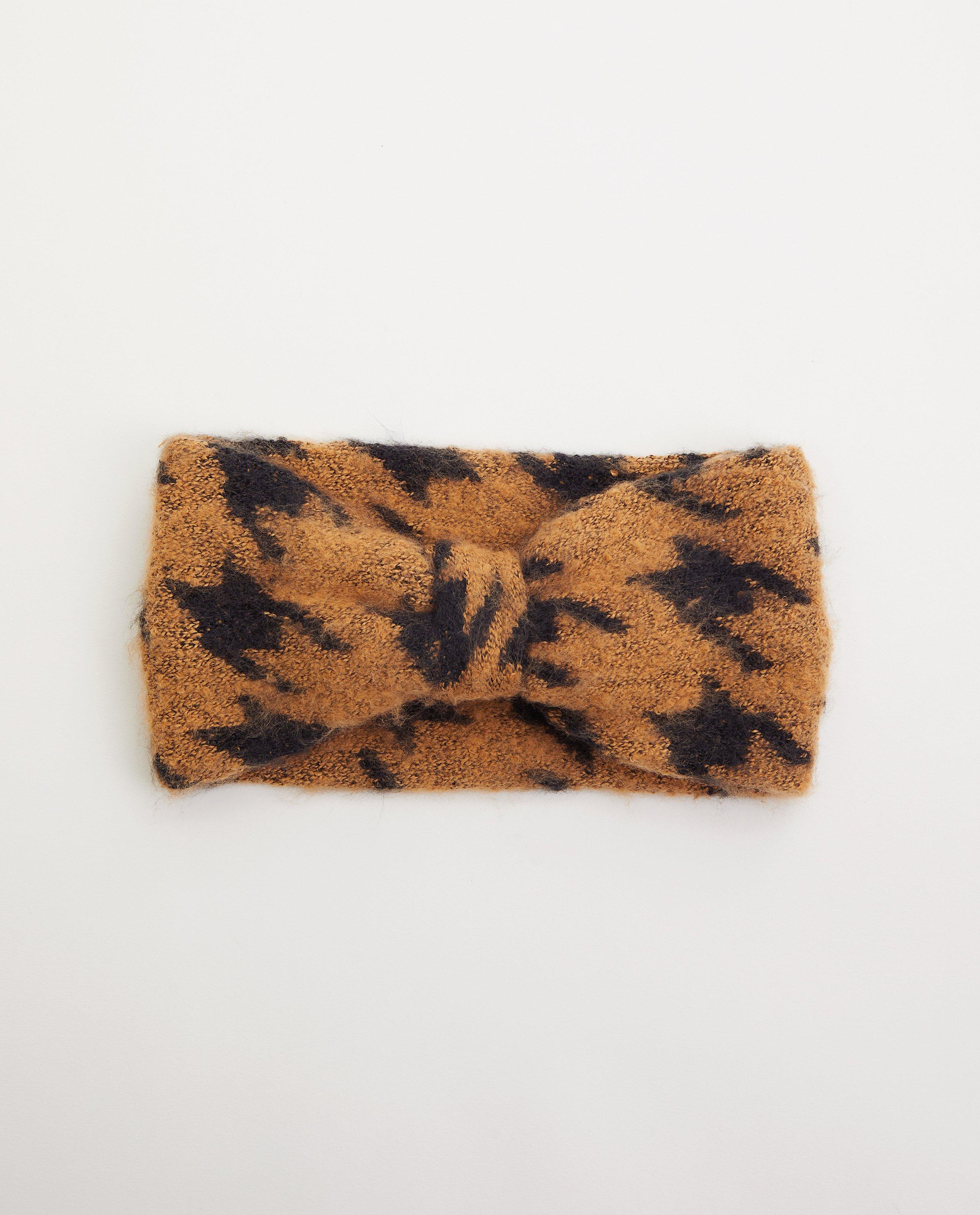 Gebreide hoofdband Pieces - met allover print - Pieces