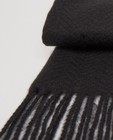 Bonneterie - Écharpe noire à franges Pieces