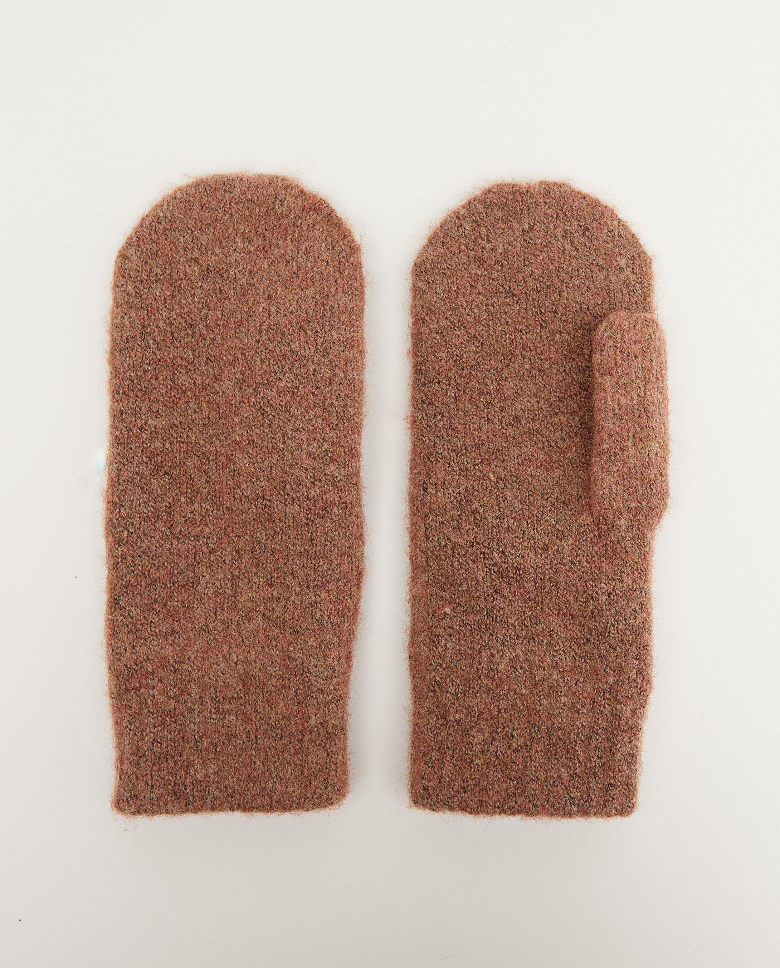 Moufles brunes Pieces - en polyester recyclé - Pieces