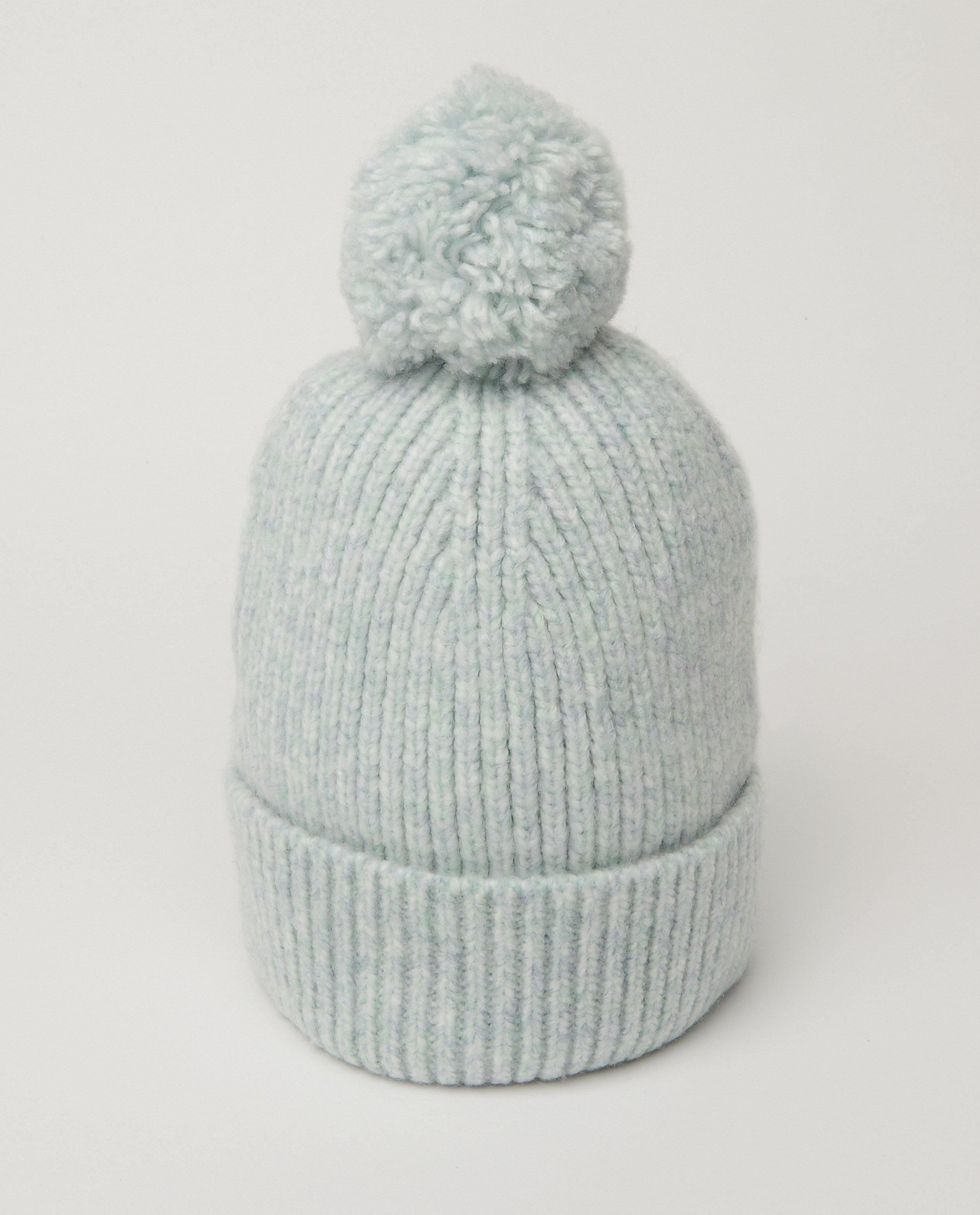 Bonnet bleu vert Pieces - avec pompon - Pieces