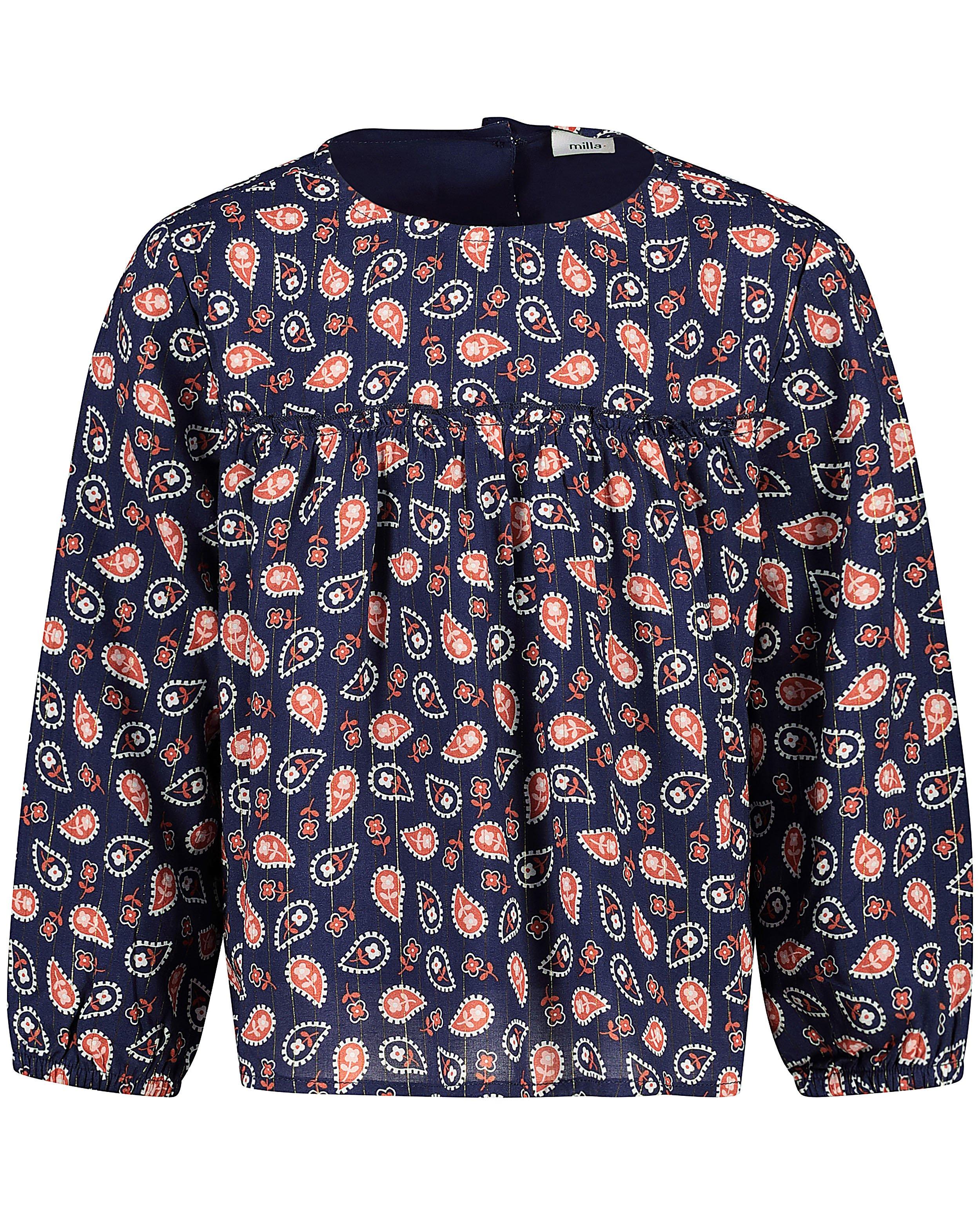 Chemises - Blouse bleue, motif cachemire