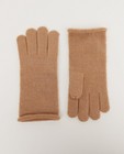 Bruine handschoenen Pieces - met metaaldraad - Pieces