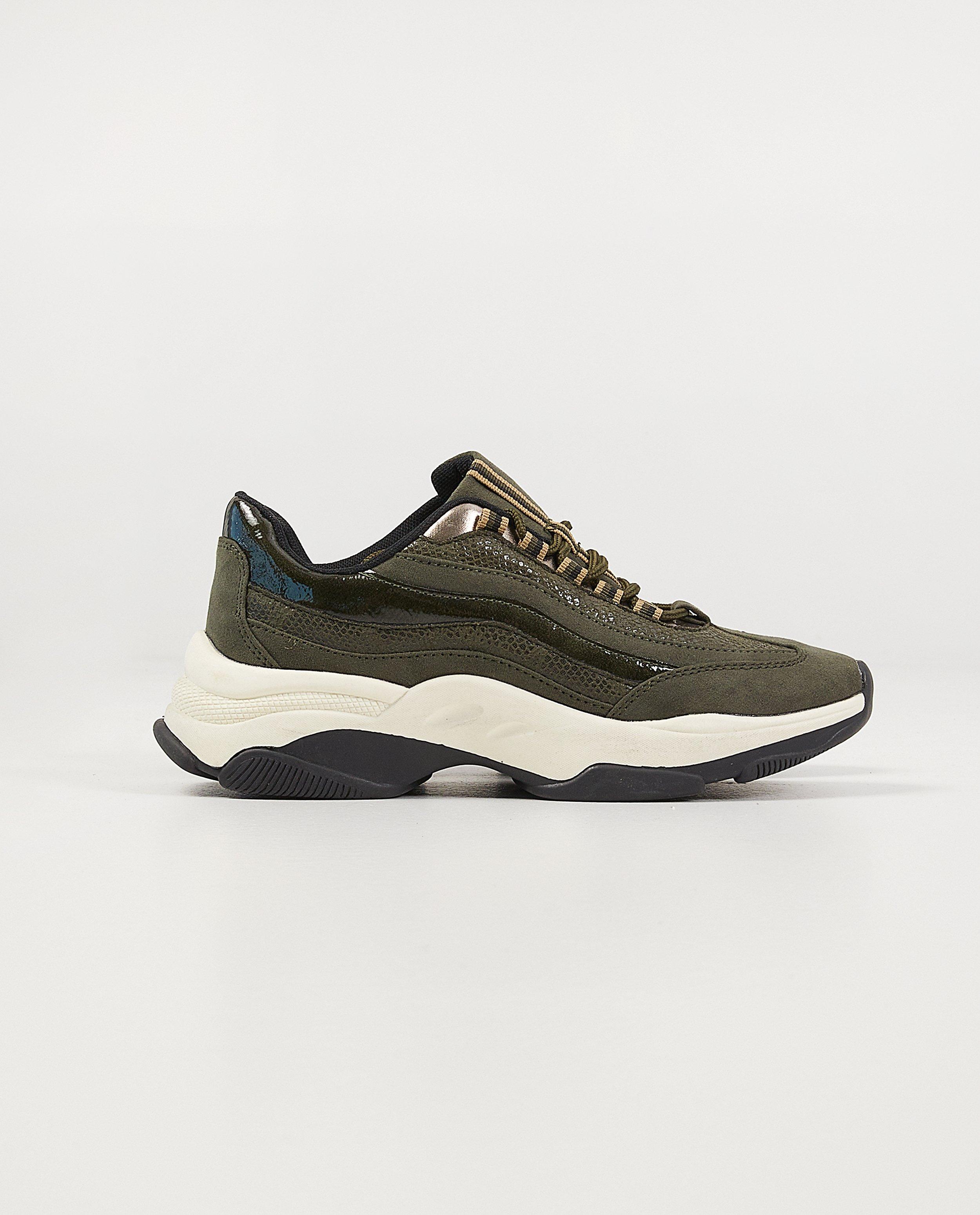 Groene sneakers, maat 36-41 - met print en lak - Sprox