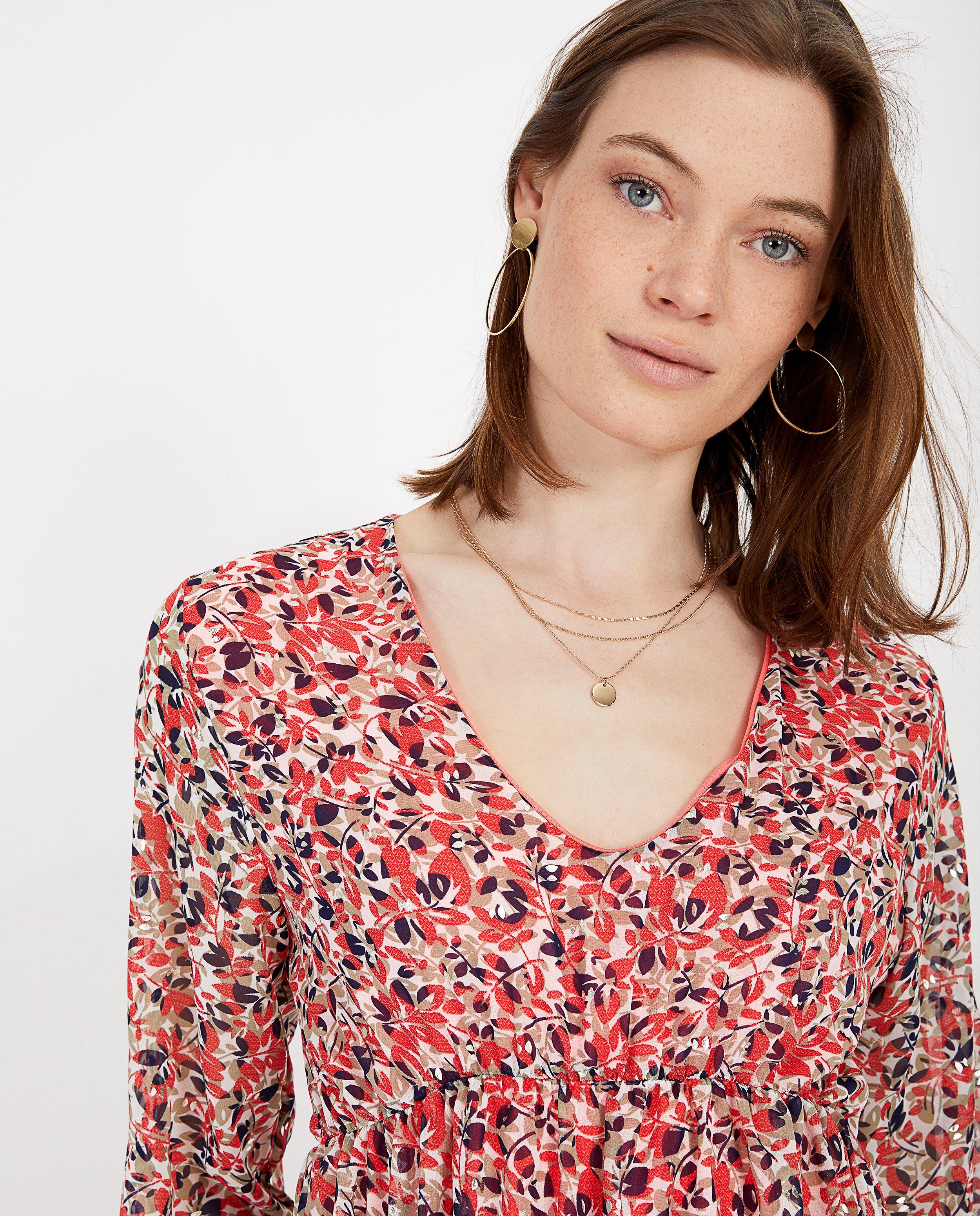 Robes - Robe rose à imprimé