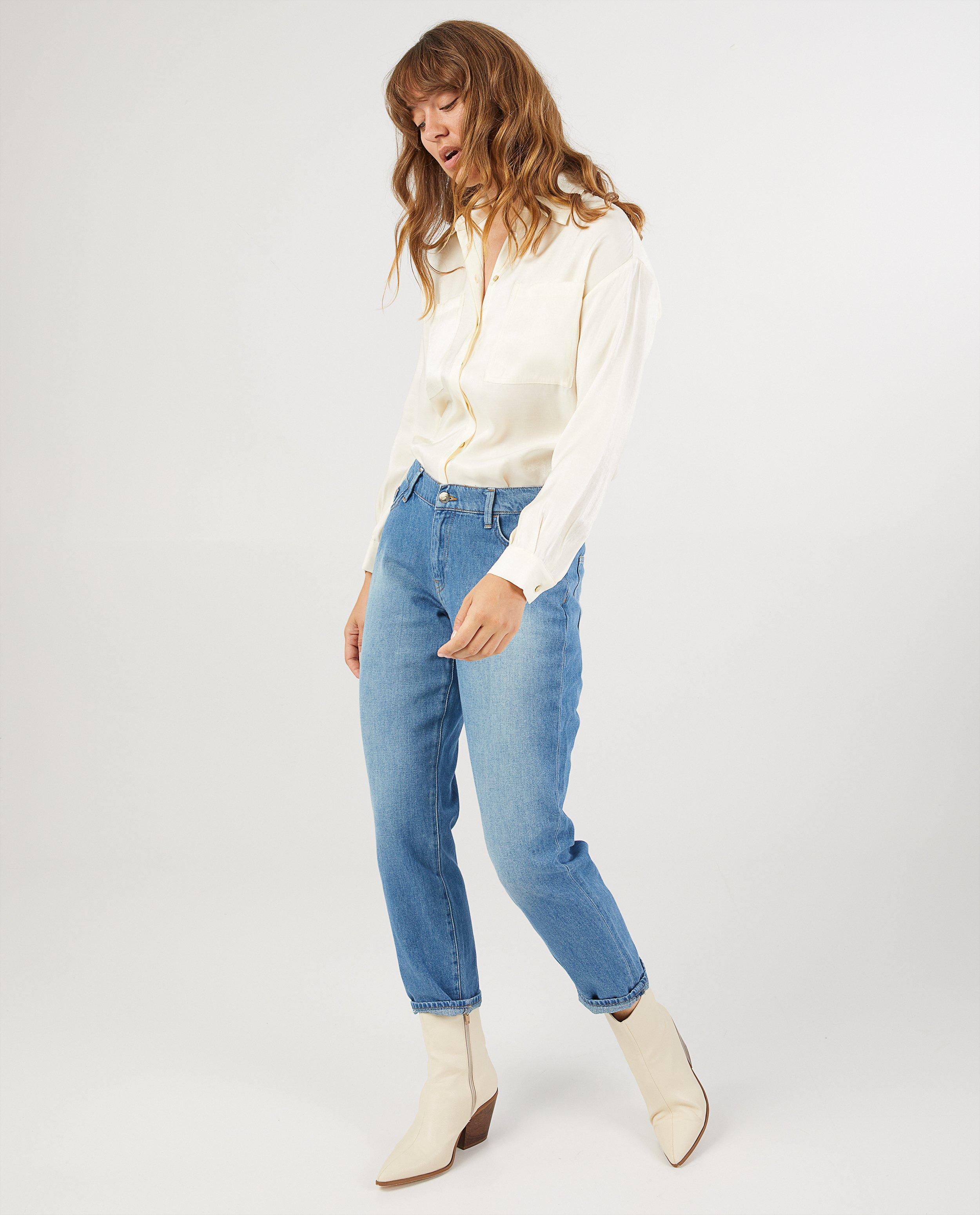 Off-white hemd Karen Damen - met glans - Karen Damen