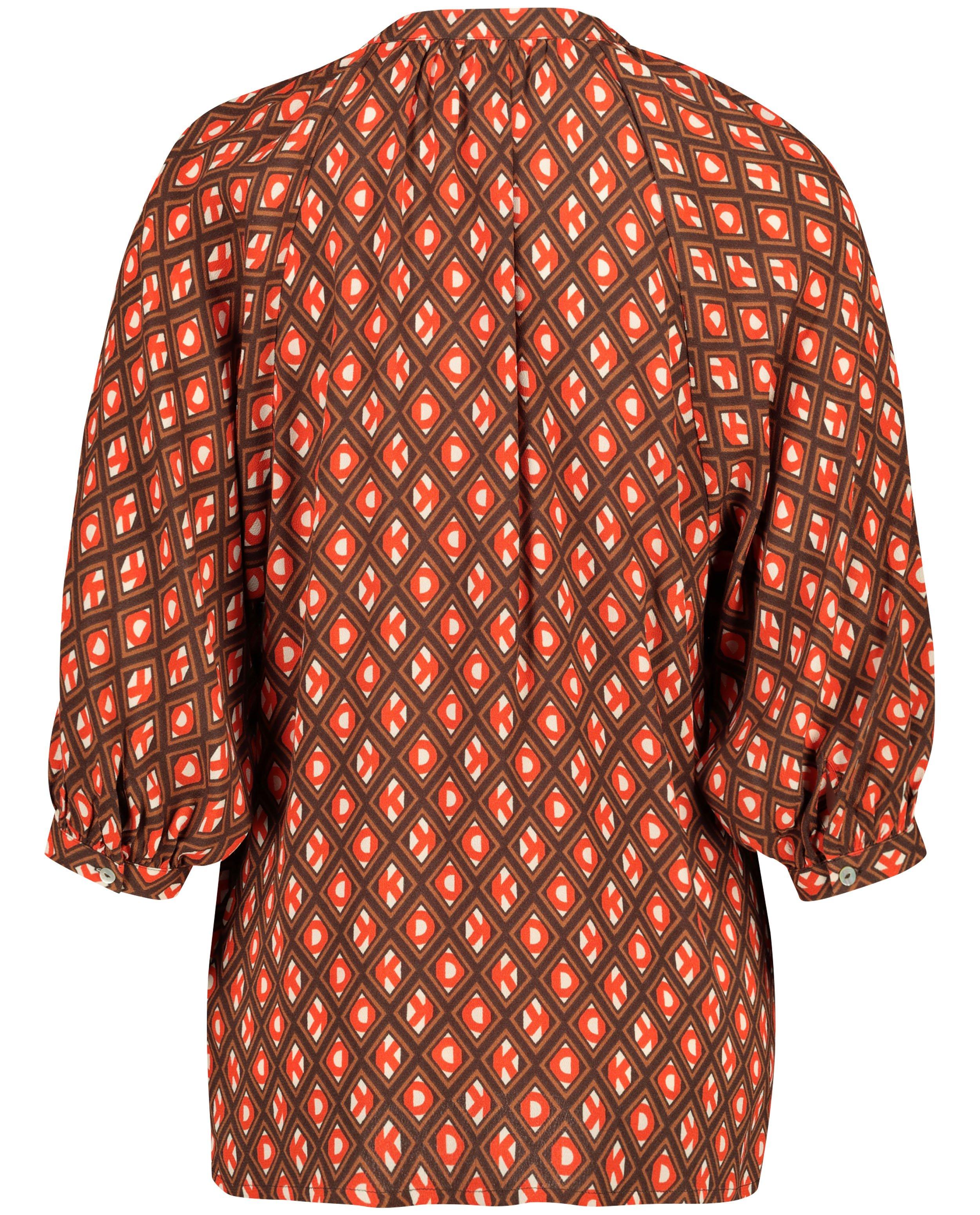 Blouse met print Karen Damen - Product Detail - donkerbruin - afbeelding nummer 6