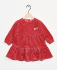 Robe en velours côtelé rouge - avec pompons - Cuddles and Smiles