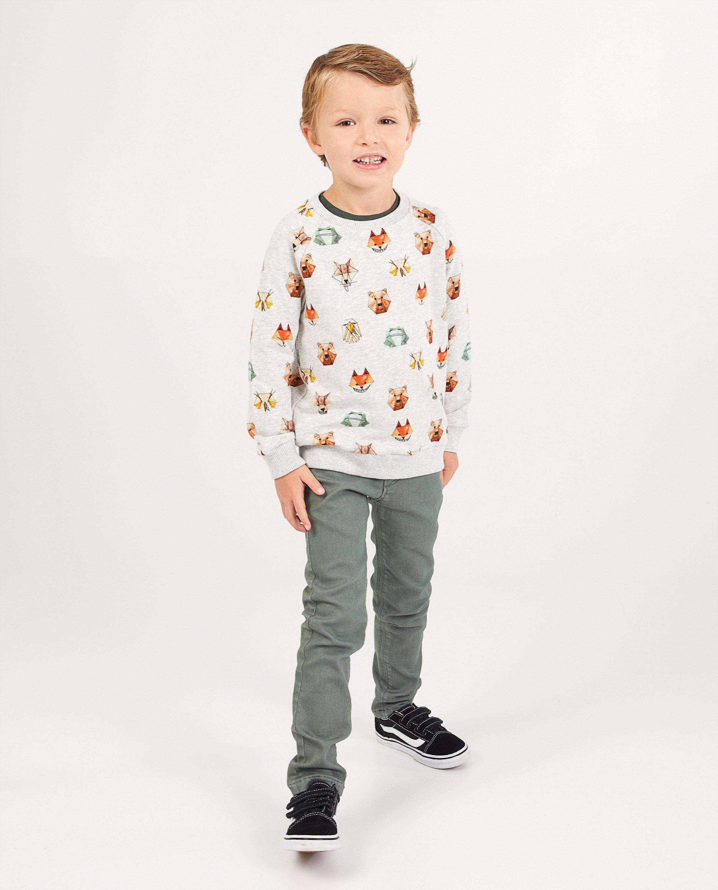Beige sweater met print Wickie - gemêleerd - Wickie