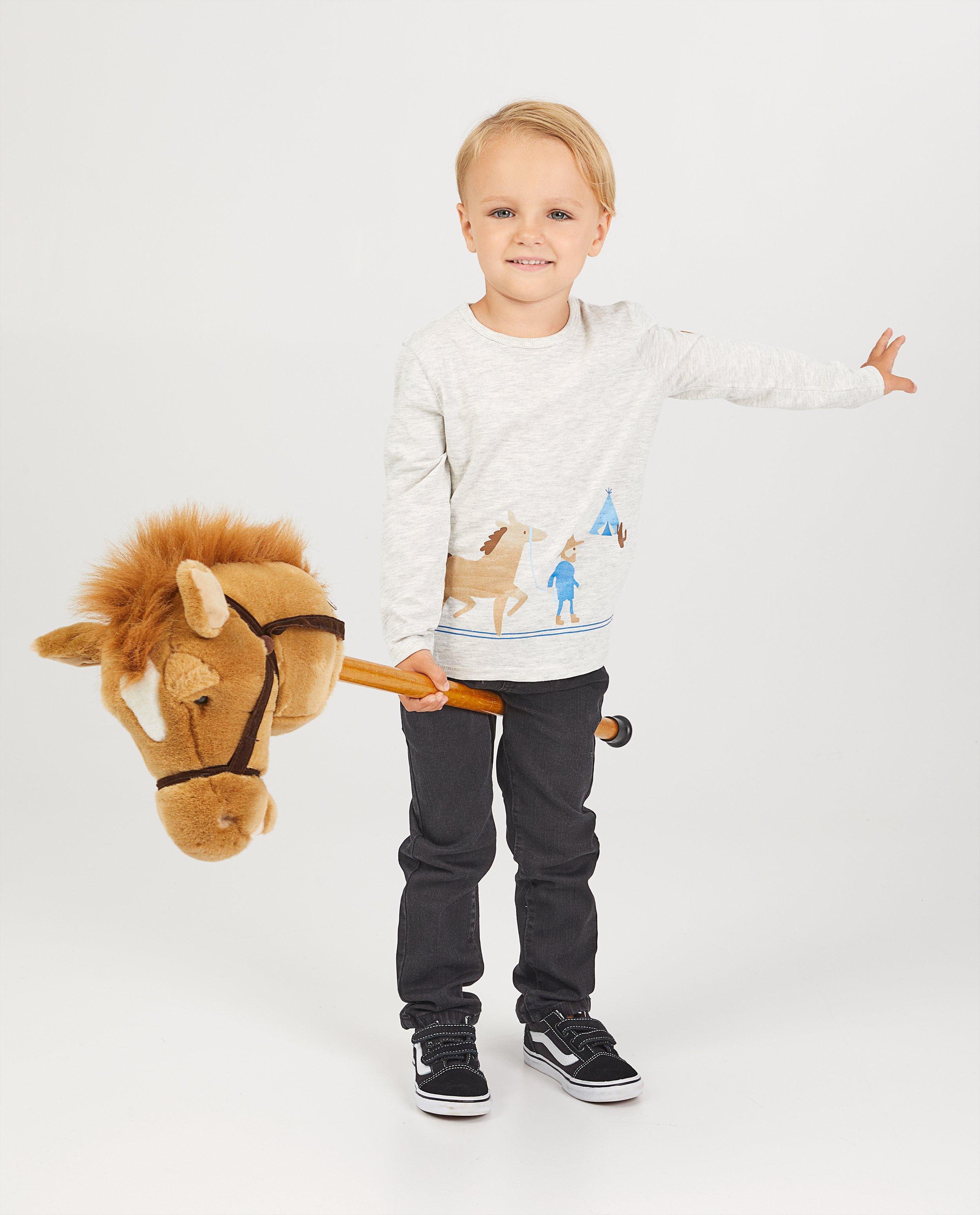 T-shirt à manches longues écru avec imprimé - stretch - Kidz Nation