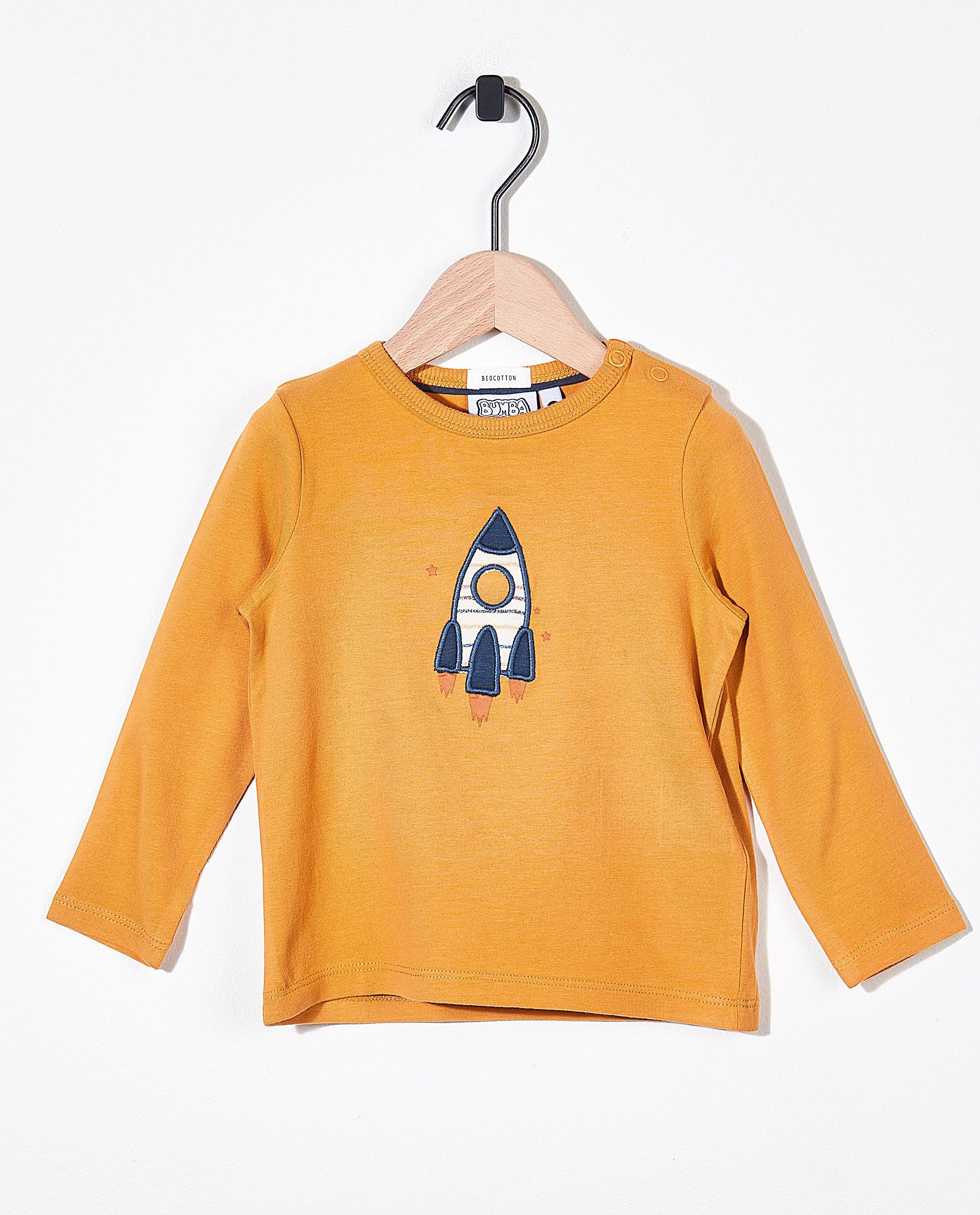 T-shirt jaune ocre à manches longues Bumba - stretch - Bumba