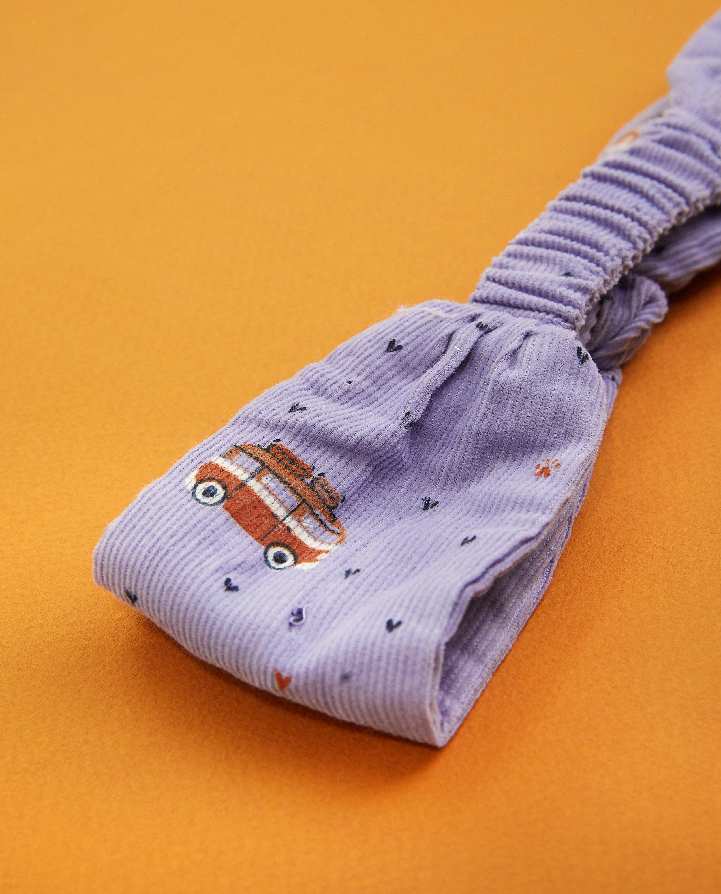Bonneterie - Bandeau lilas à imprimé Samson