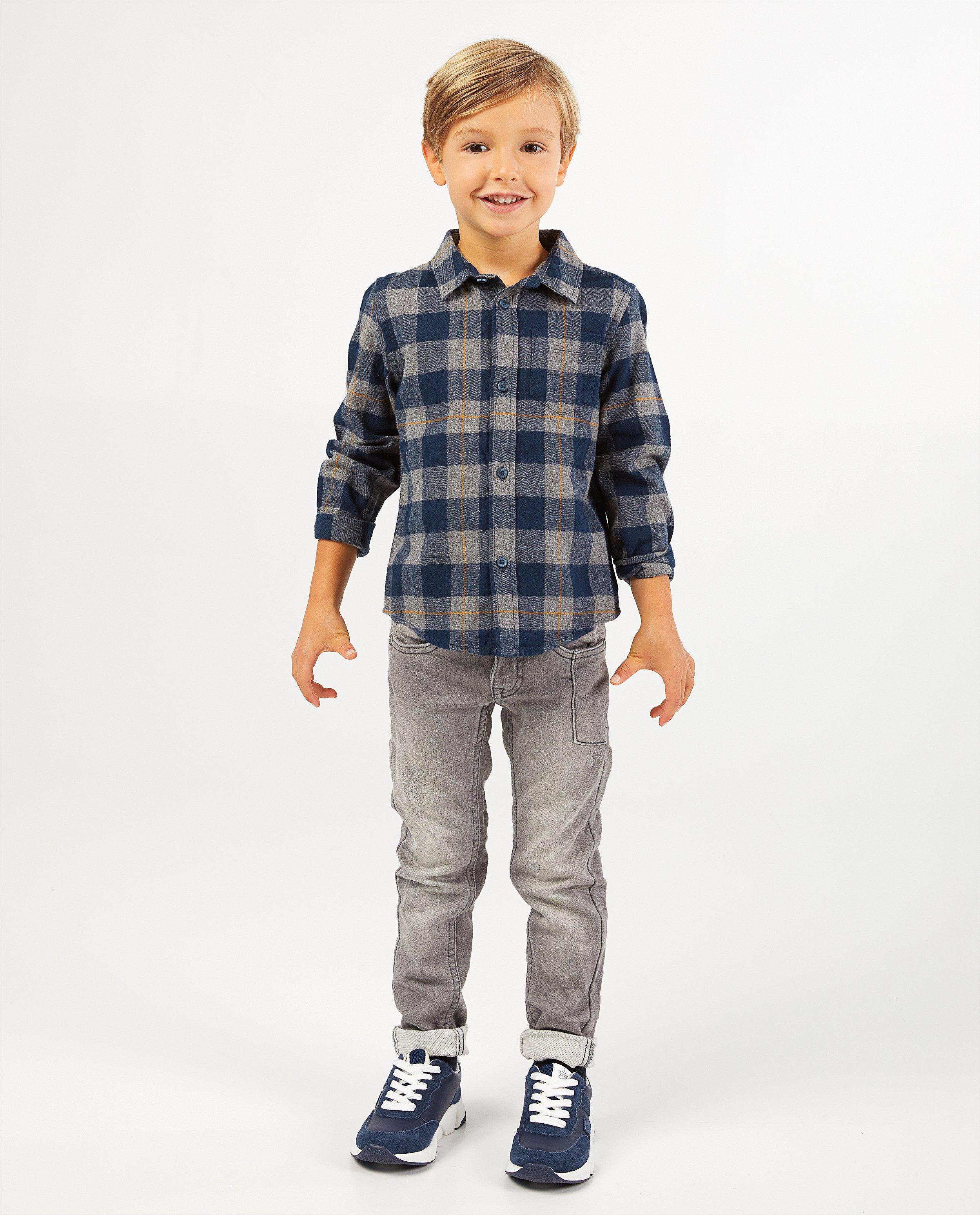 Chemise brune à carreaux BESTies - imprimé intégral - Besties