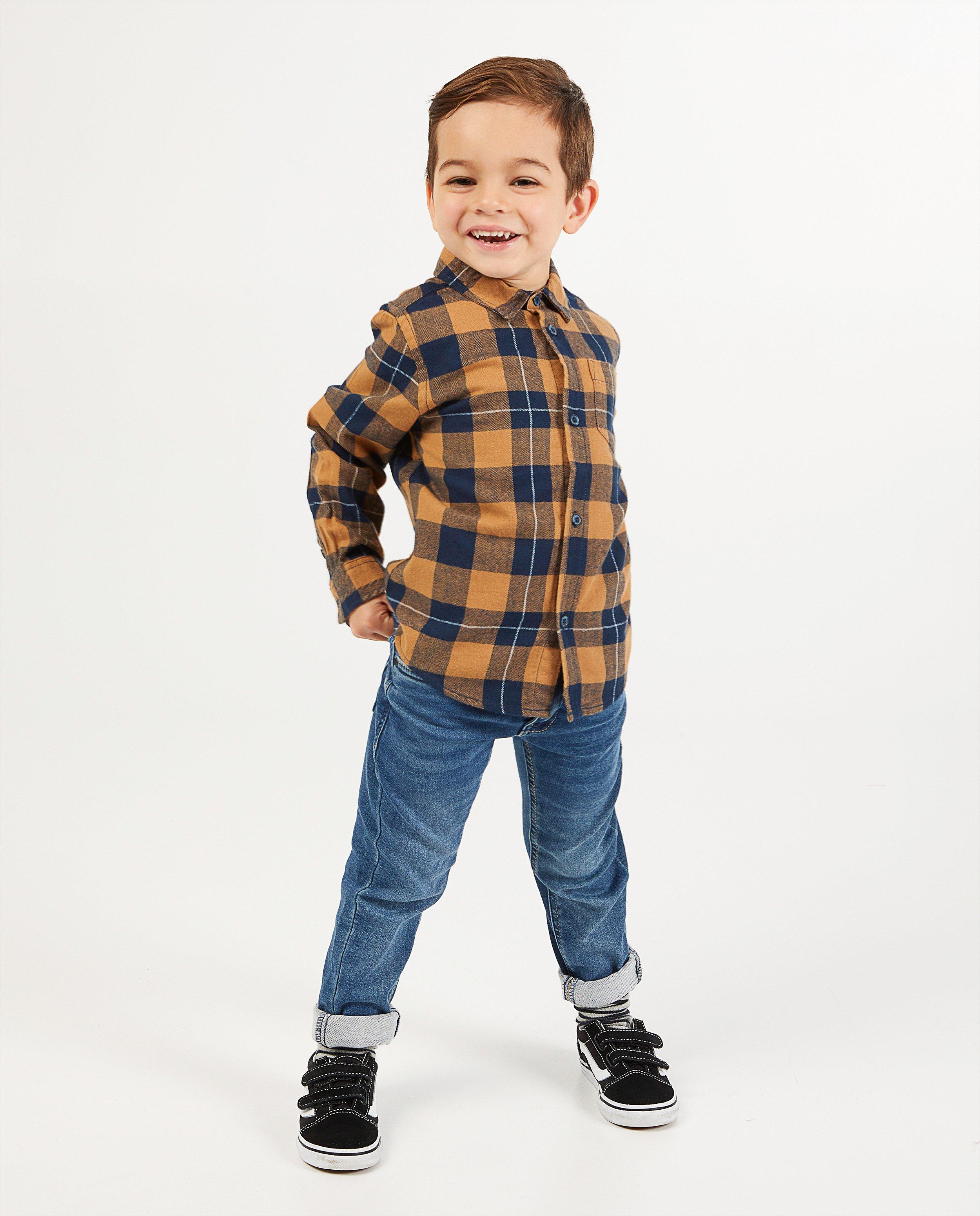 Chemise brune à carreaux BESTies - imprimé intégral - Besties