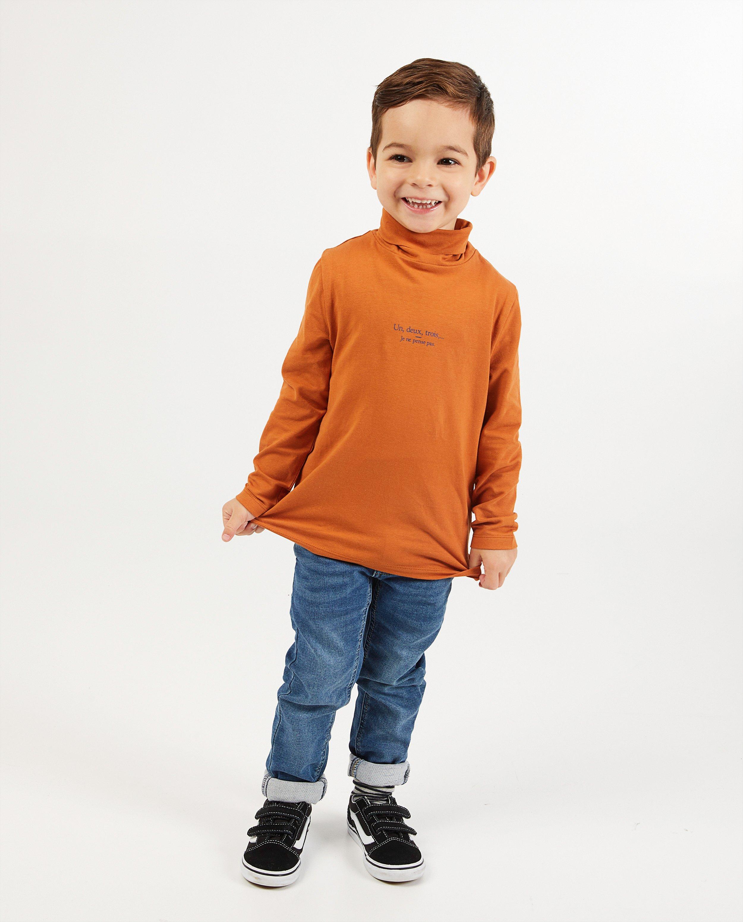 Bruine souspull met print BESTies - van biokatoen - Besties
